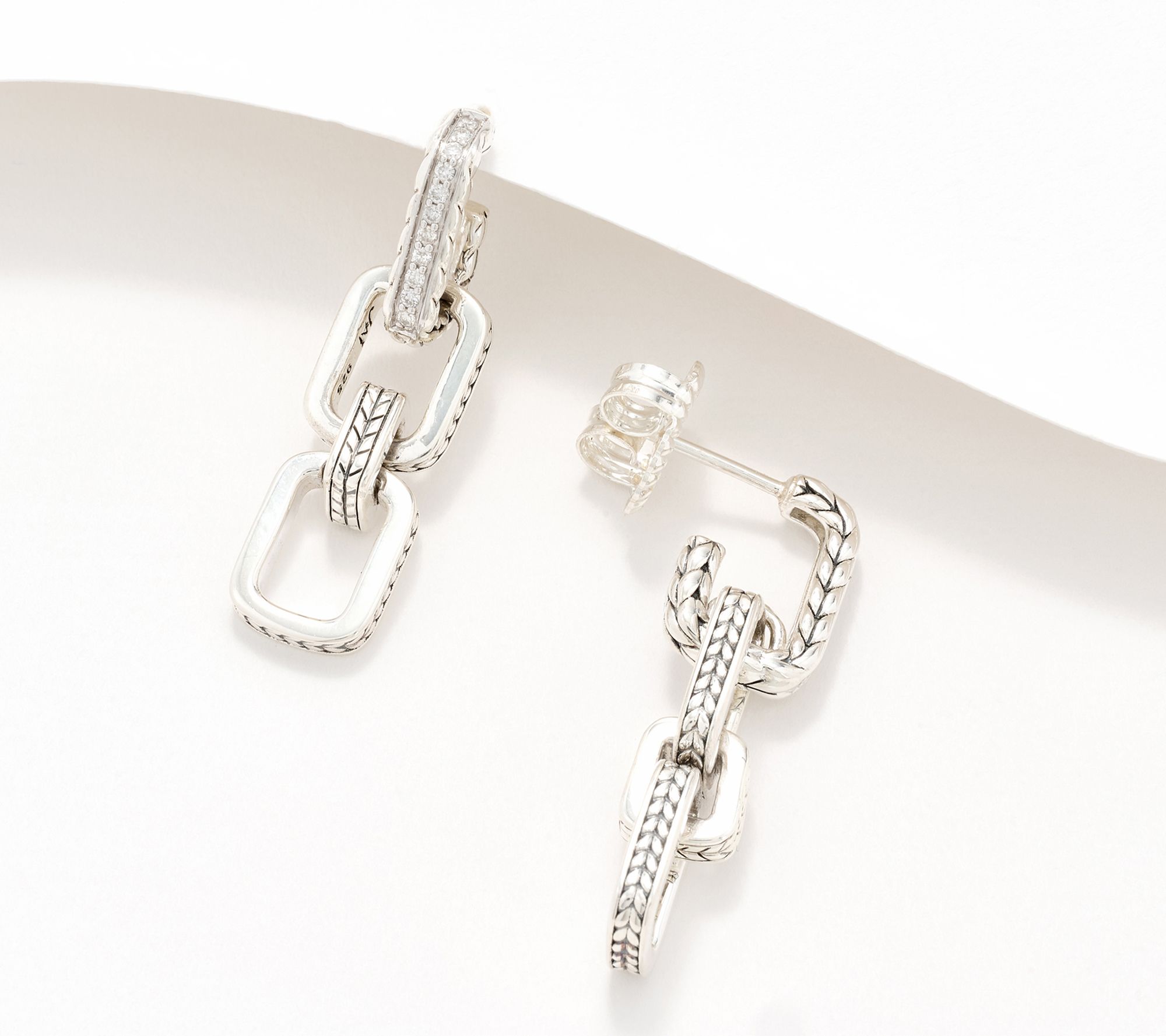 JAI Sterling Silver & Diamond 1 1/4