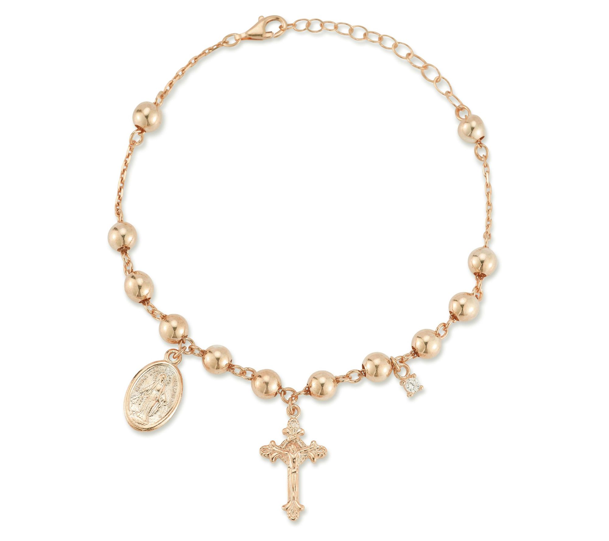 Sterlina Silver Rosary Bracelet, Sterling