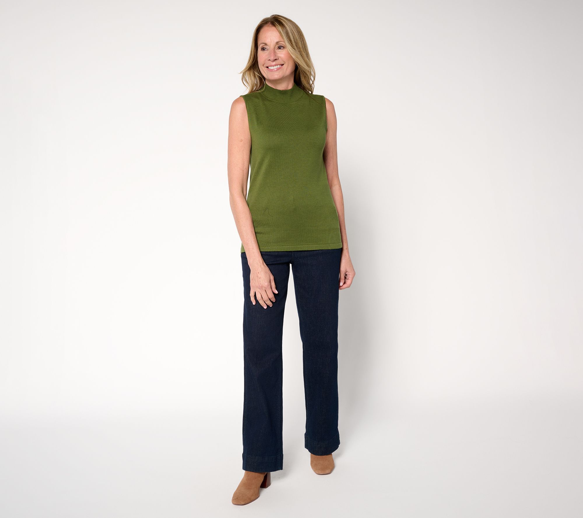 Joan Rivers Wardrobe Builders 2-Pack Mock Neck Sleeveless Swtr