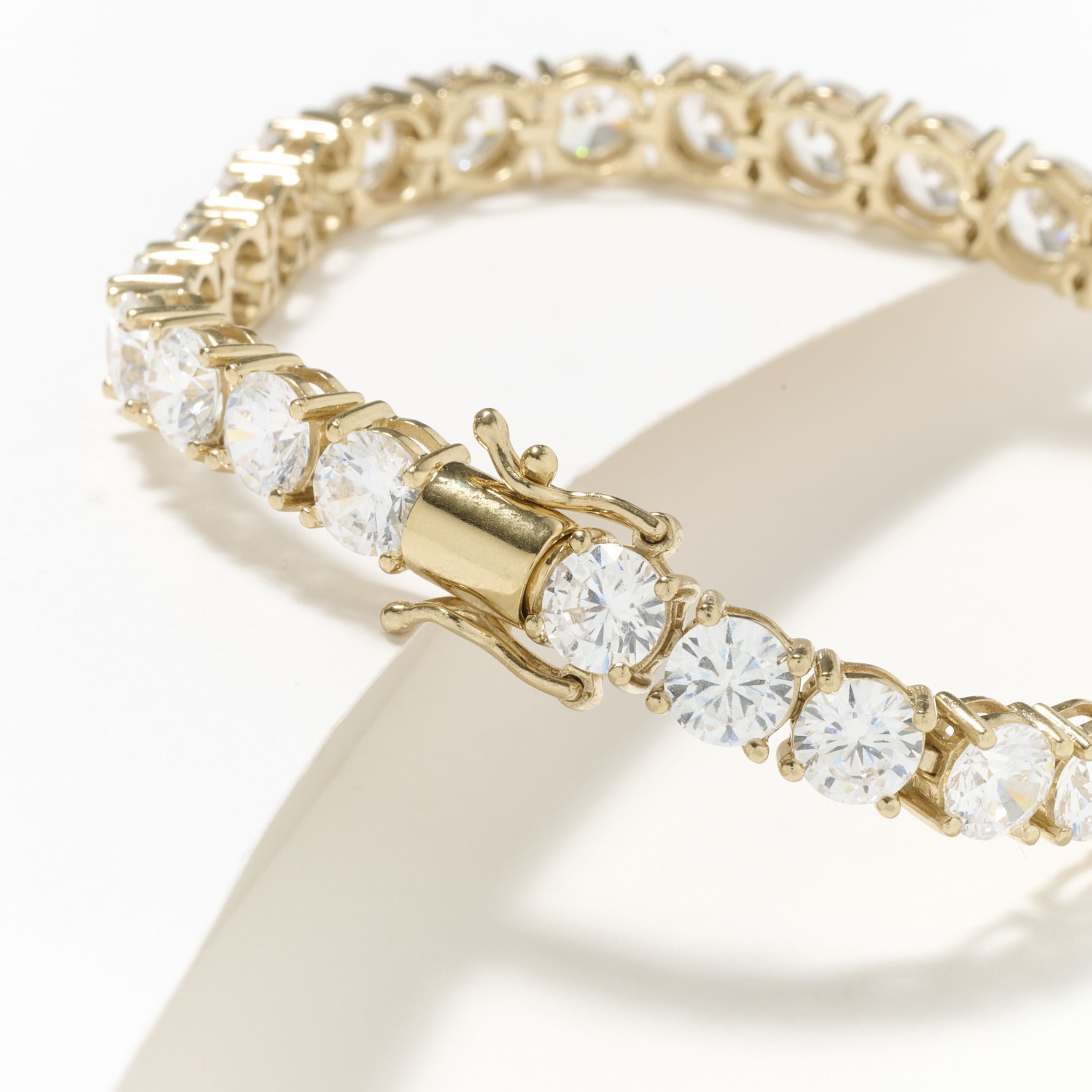 Diamonique Classics 6mm Round Magnetic Clasp Tennis Bracelet