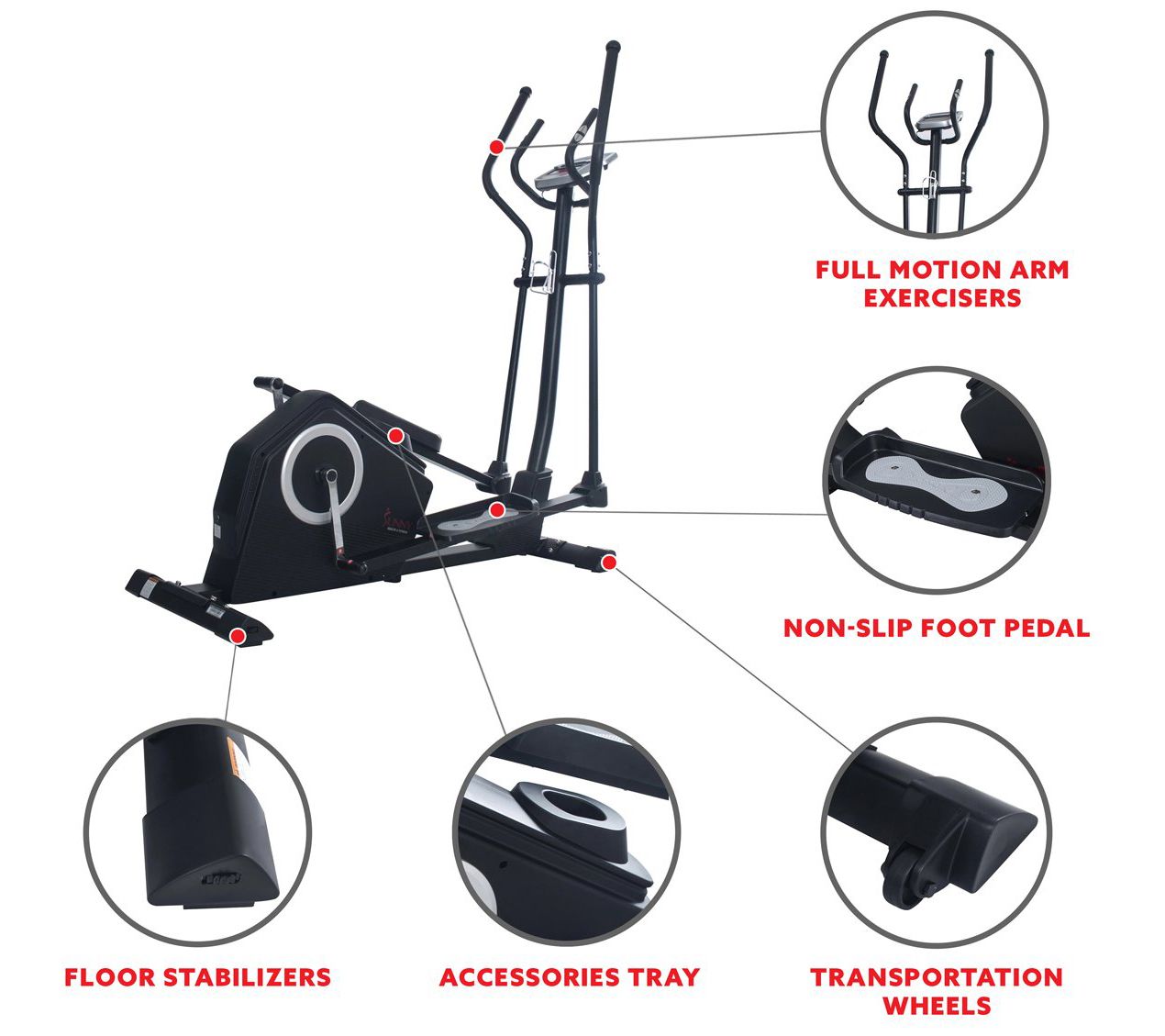 Sunny Health & Fitness Programmable EllipticalSF-E3890