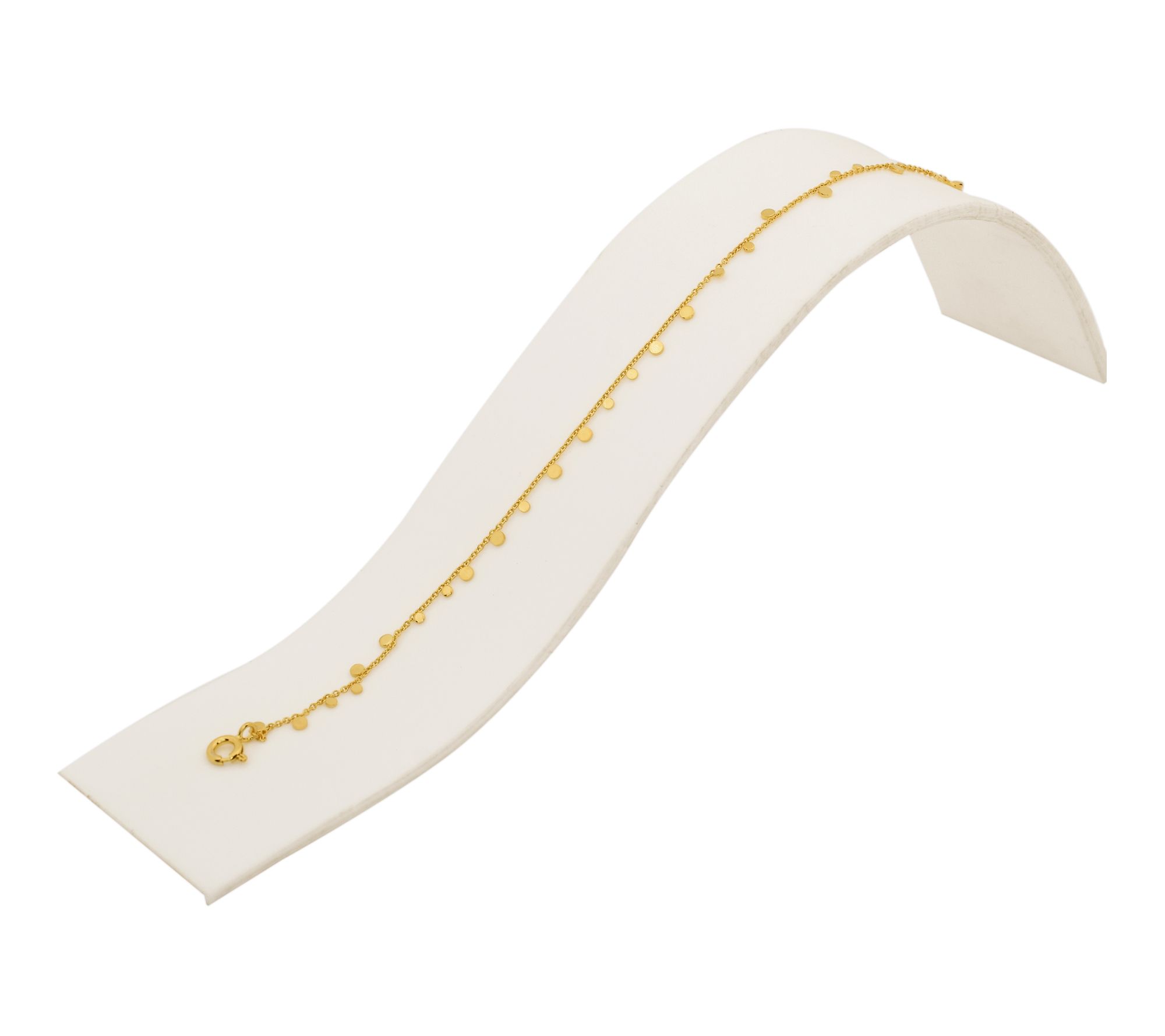 14K Gold Plated Station Bracelet