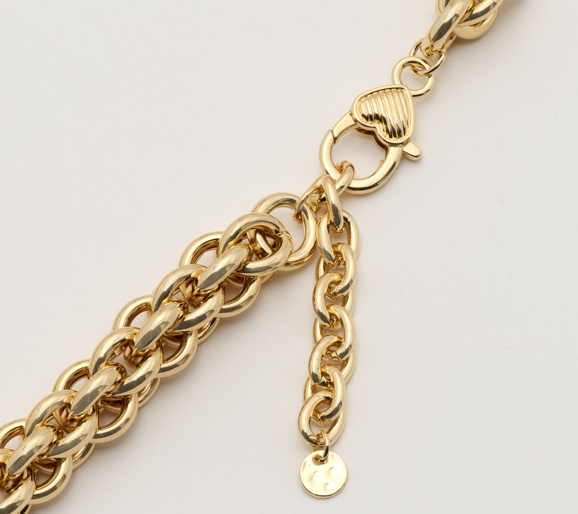 Susan Graver Bold Graduated Hoop Chain Necklace