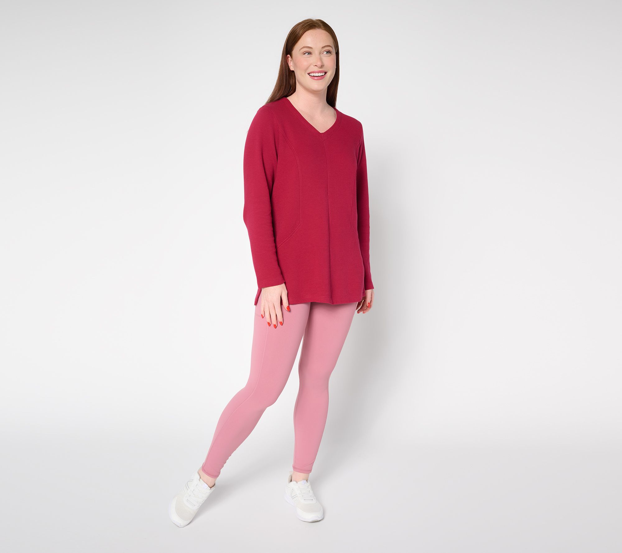 Denim & Co. Active Regular Ottoman Tunic with Seam Details