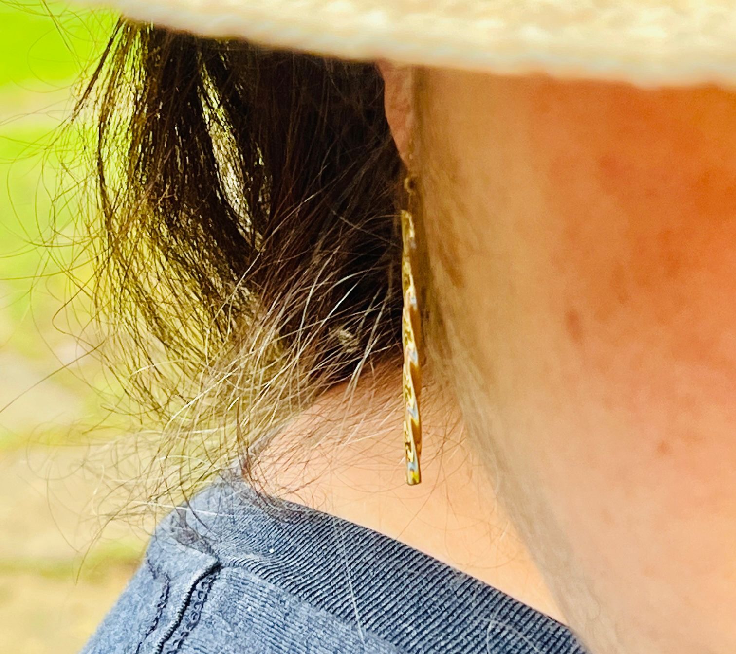 Alkeme 14K Gold Twisted Tube Drop Earrings