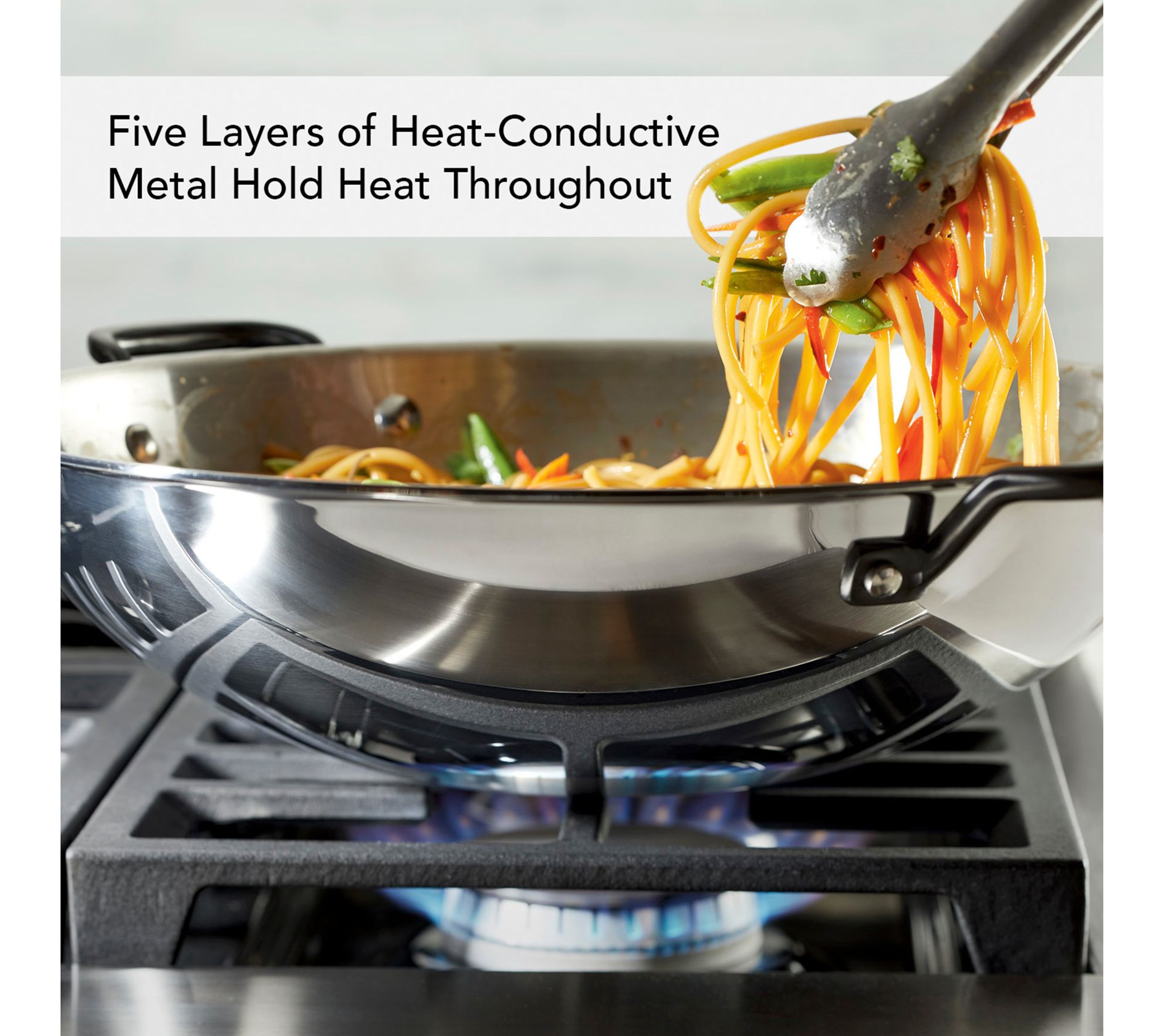 KitchenAid 5-Ply Clad Stainless Steel 15-Inch Wok