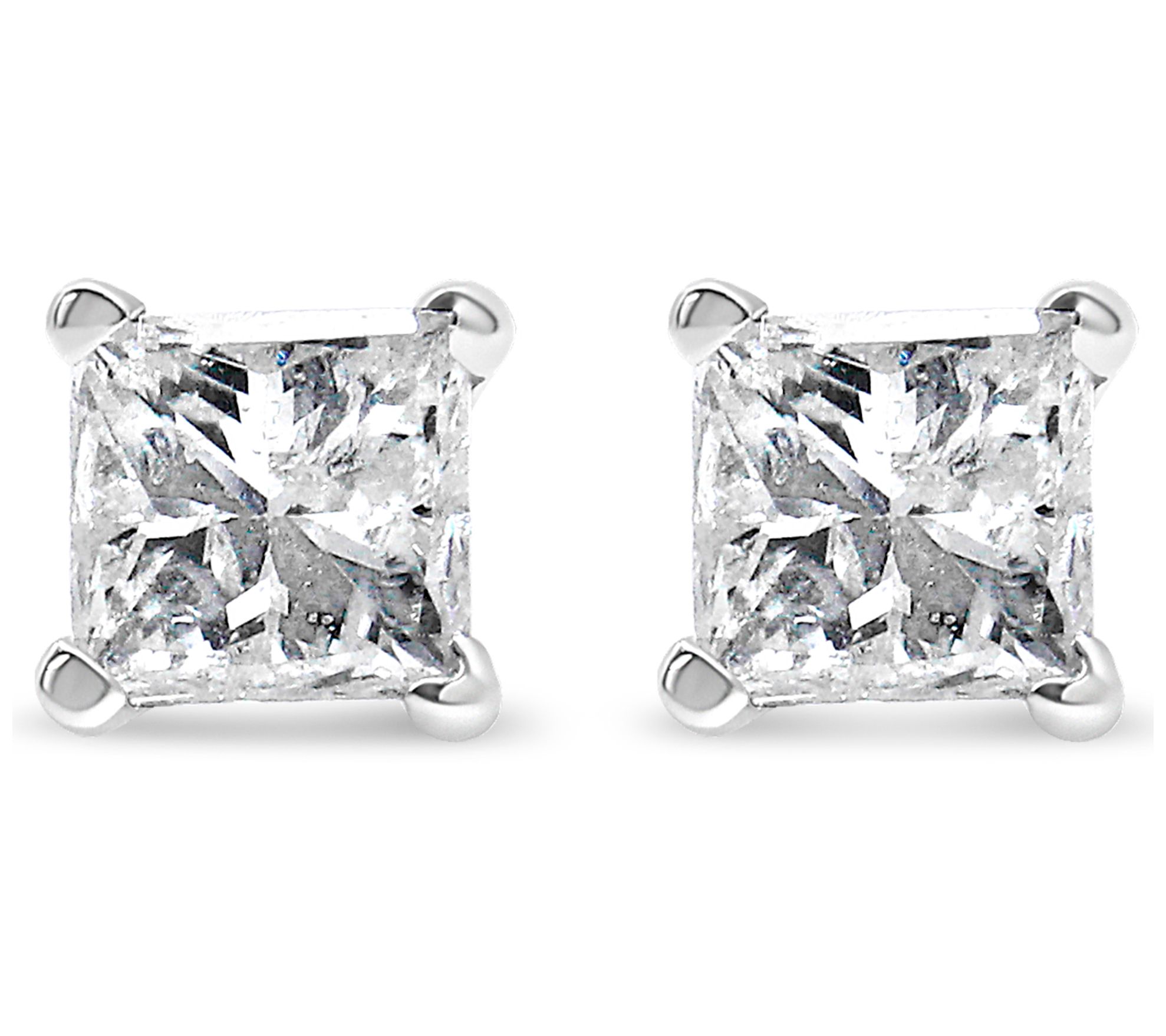Haus of Brilliance 0.20 cttw Diamond Princess Earrings, 10K