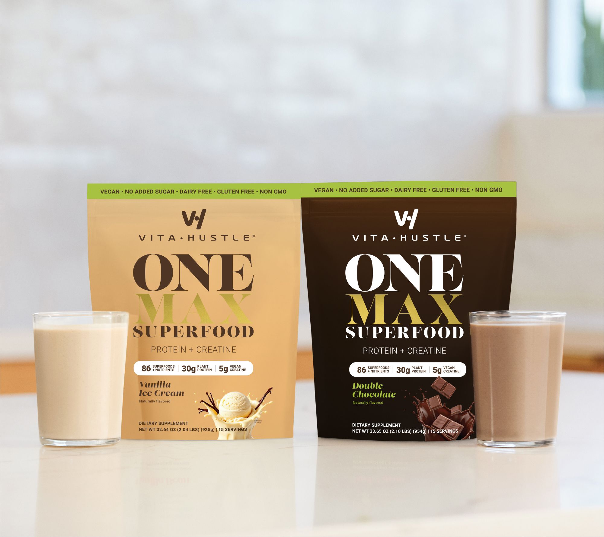 VitaHustle ONE Superfood Max 30g Protein & 5g Creatine 15 Servings