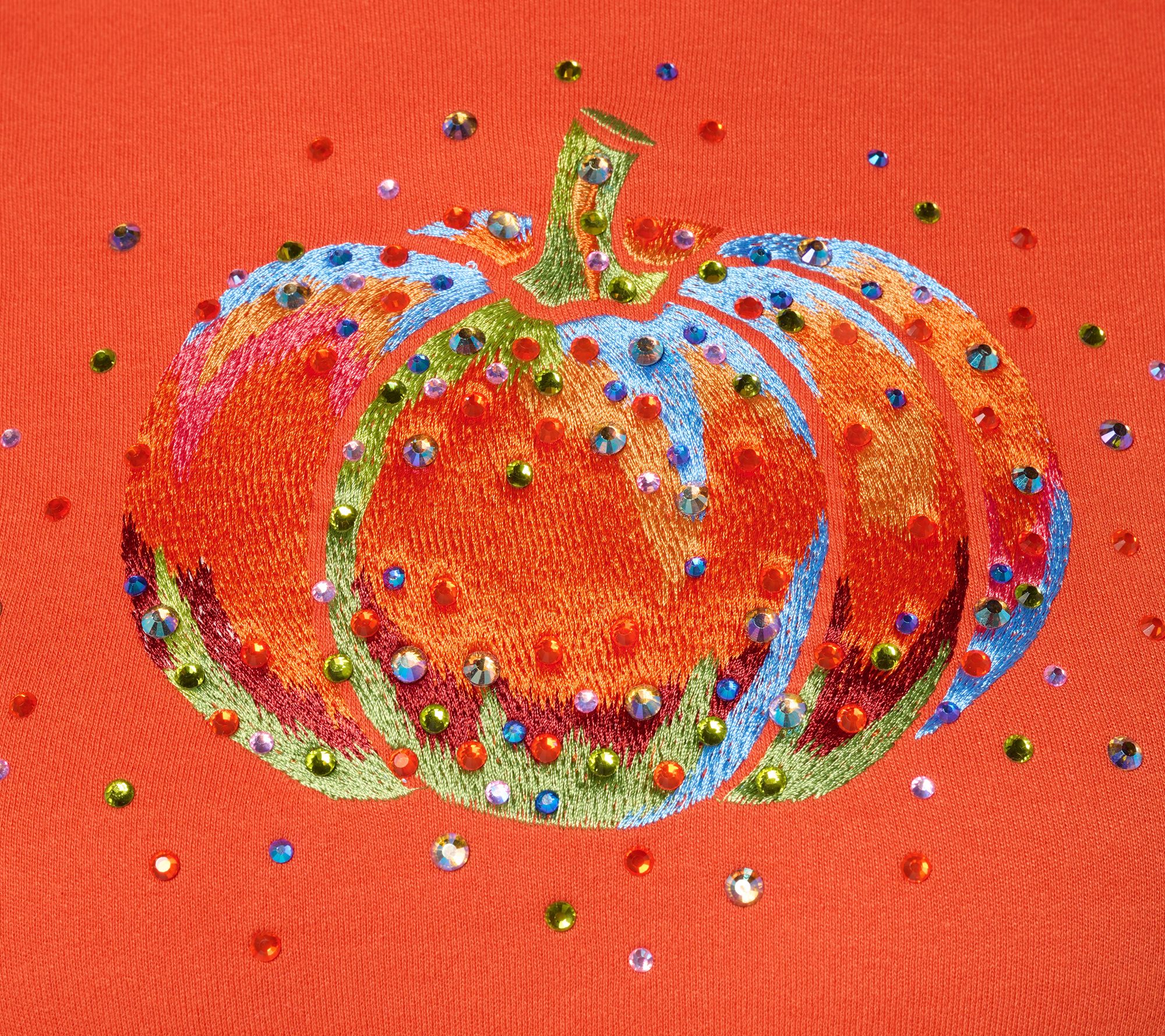 Quacker Factory Fall Kaleidoscope Long Sleeve Top