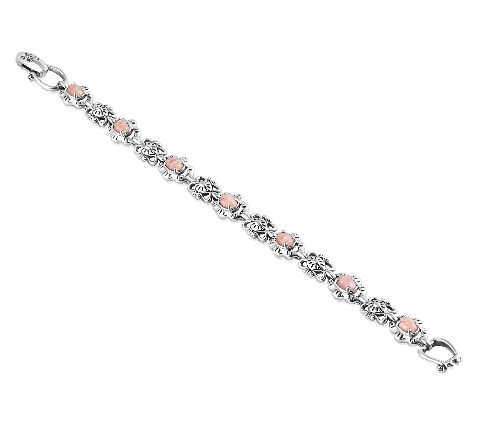 American West Sterling Oval Gemstone Tennis Bracelet