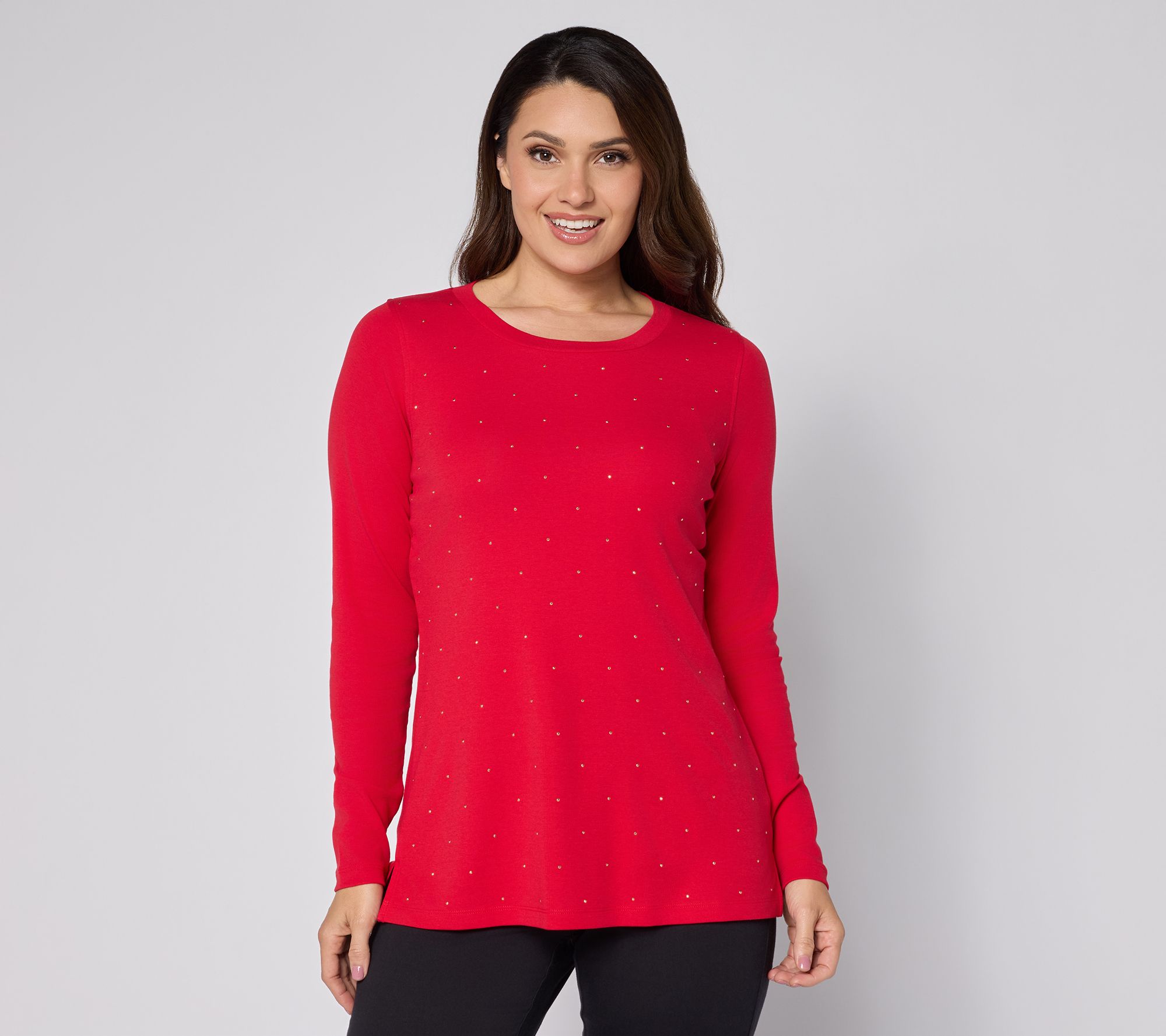 Jingle Belles by Kim Gravel TripleLuxe Knit Golden Girls Sparkle Top