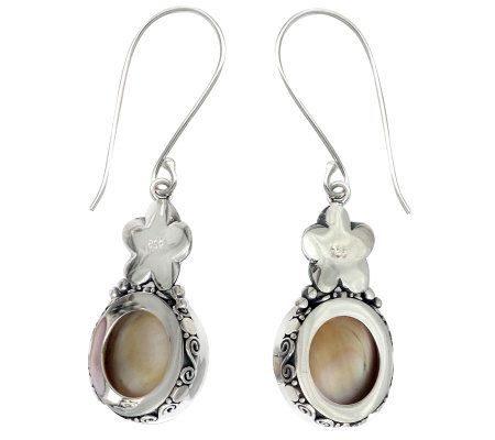 Novica Artisan Crafted Sterling Cultured Mabe Pearl Earrings