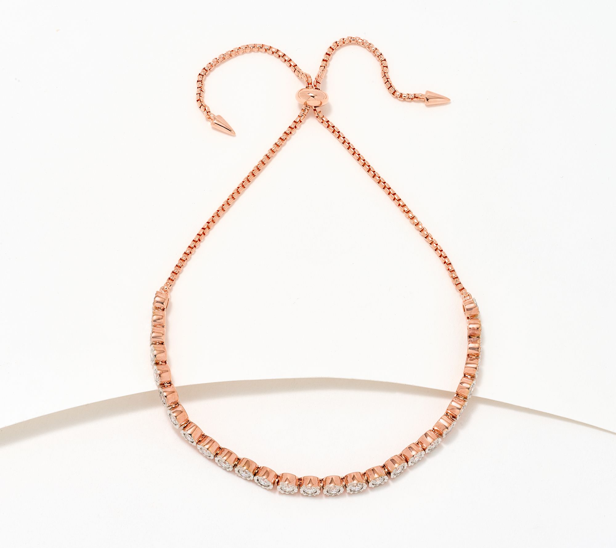 Affinity Diamonds Single Cut Bolo Bracelet 1.00 cttw