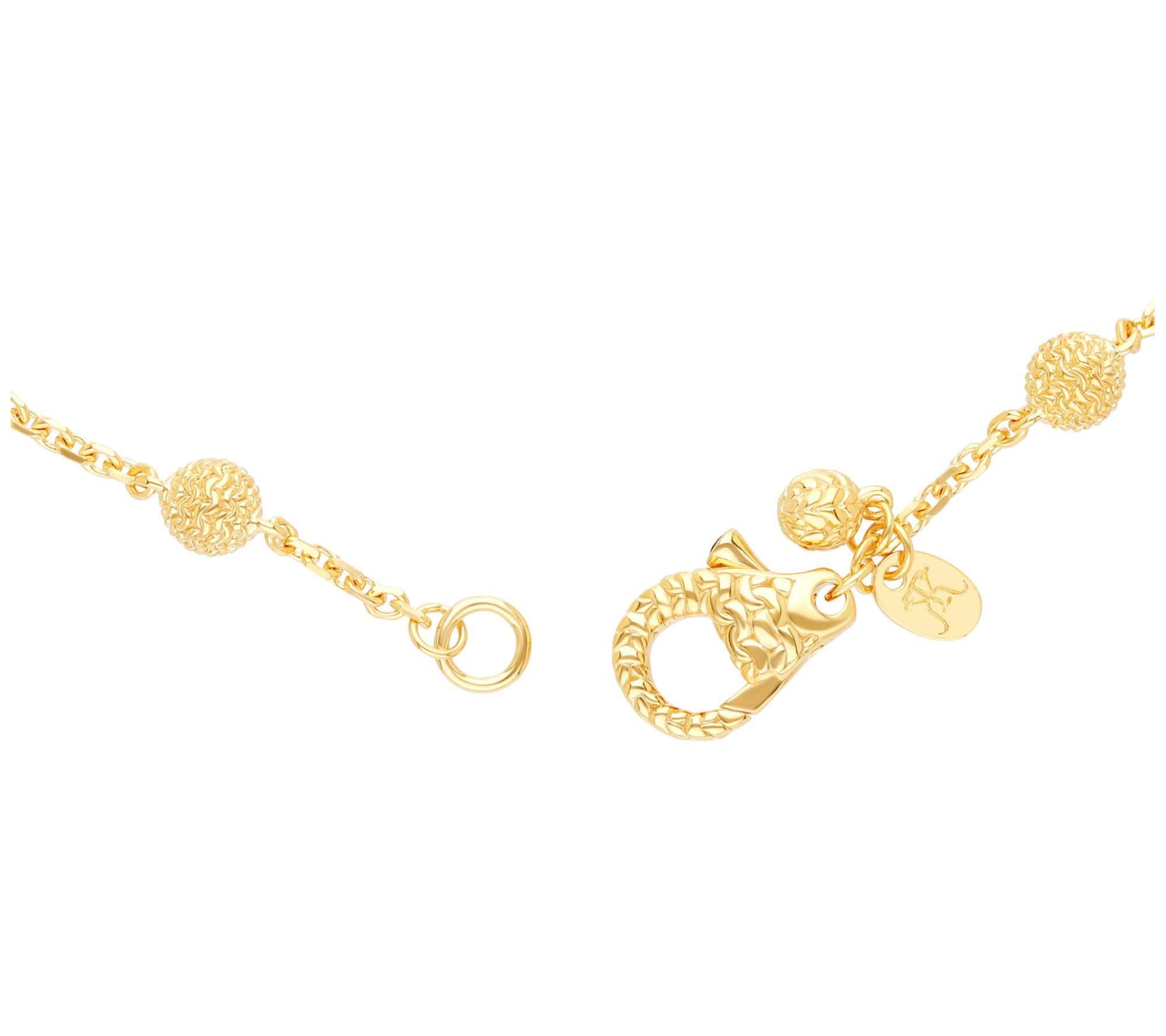 Tiffany Kay Stu dio 14K Clad Pu rl Knit Ball St ation Bracelet