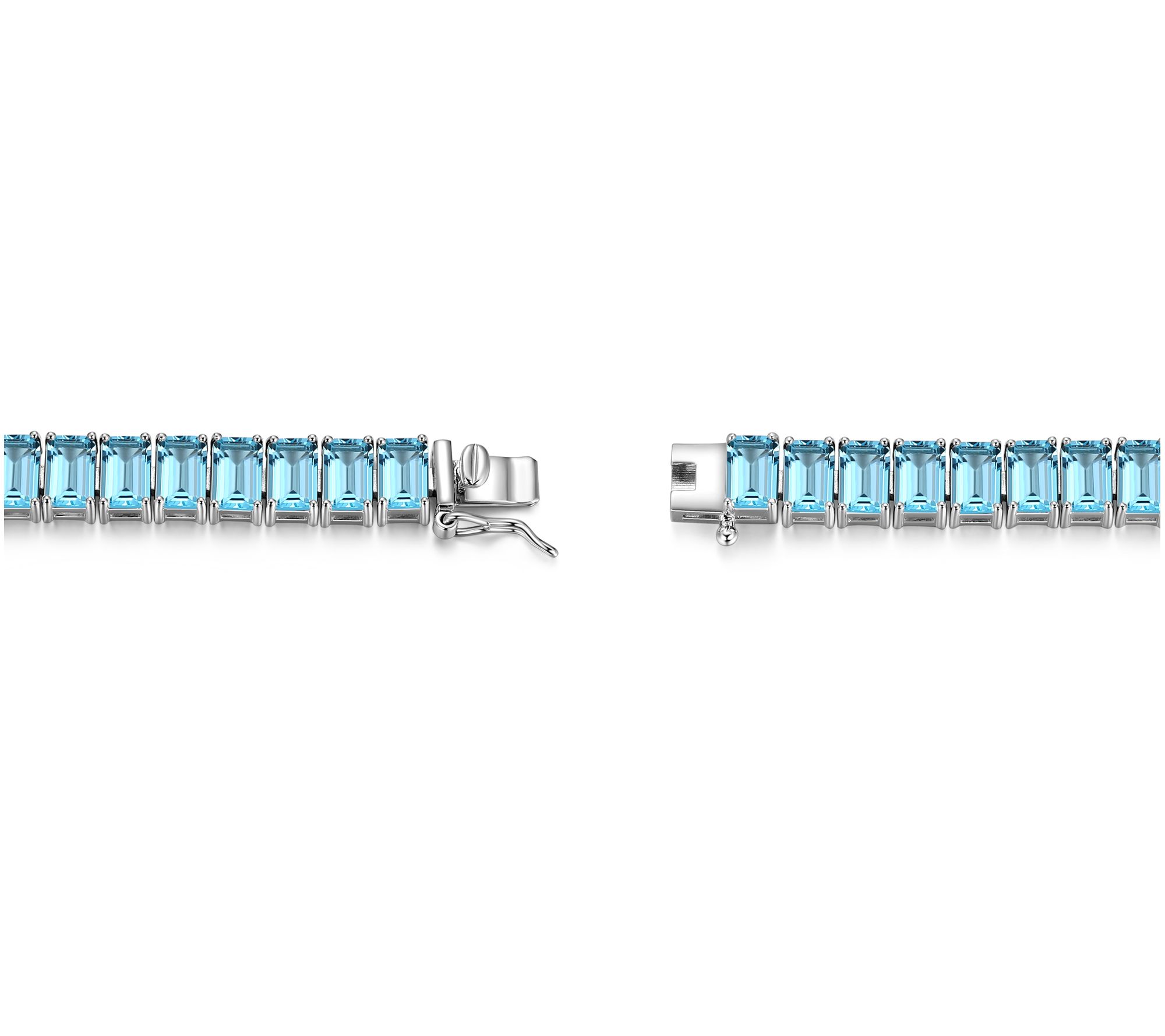 Affinity Gems 25.75 cttw Blue Topaz Tennis Bracelet, Sterling