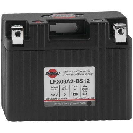 Shorai Inc Lithium Batt 9Ah 12V EQ A2 LFX09A2-BS12 New
