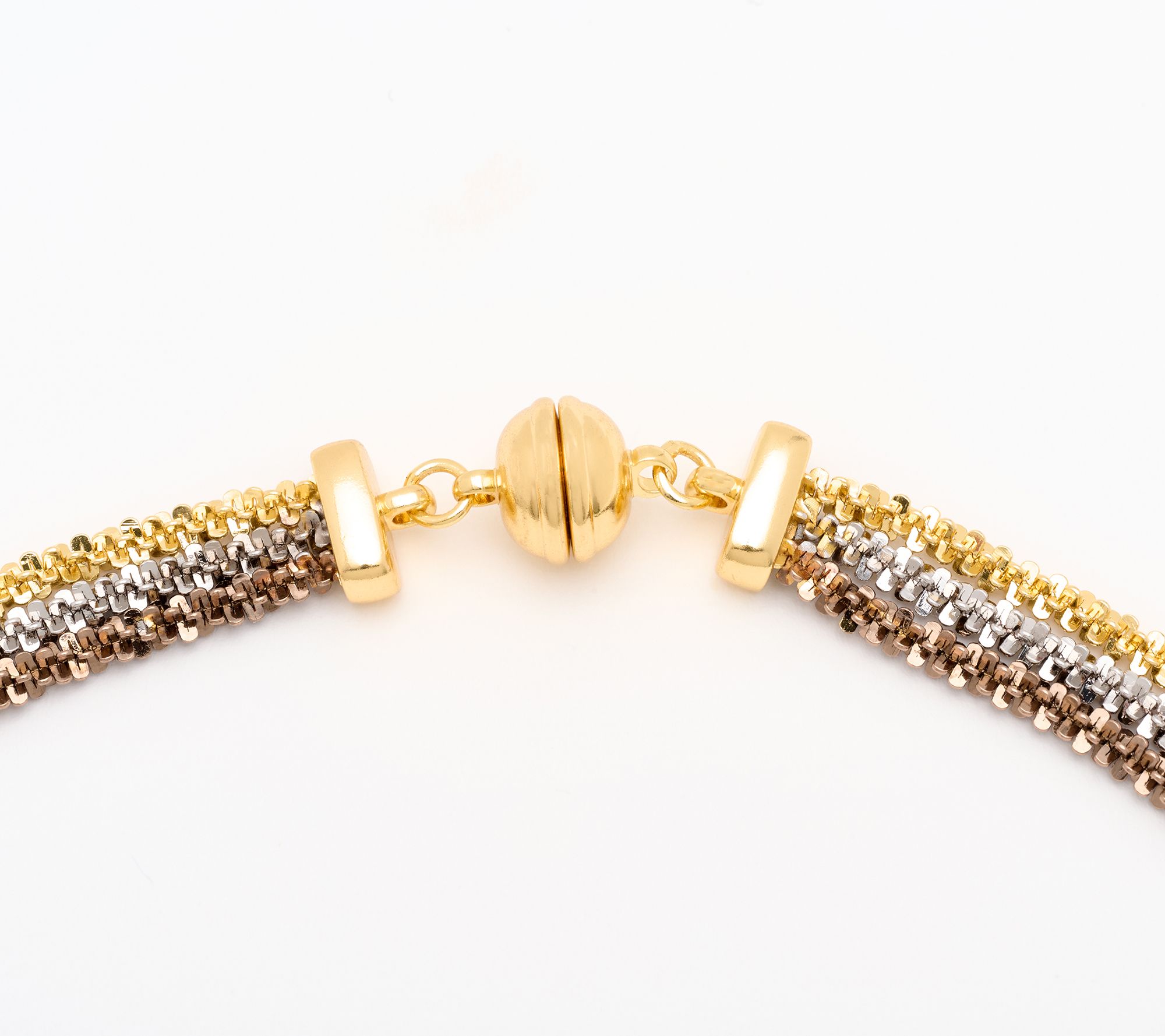 David Markstein Bronze Margherita 3-Strand Magnet Necklace