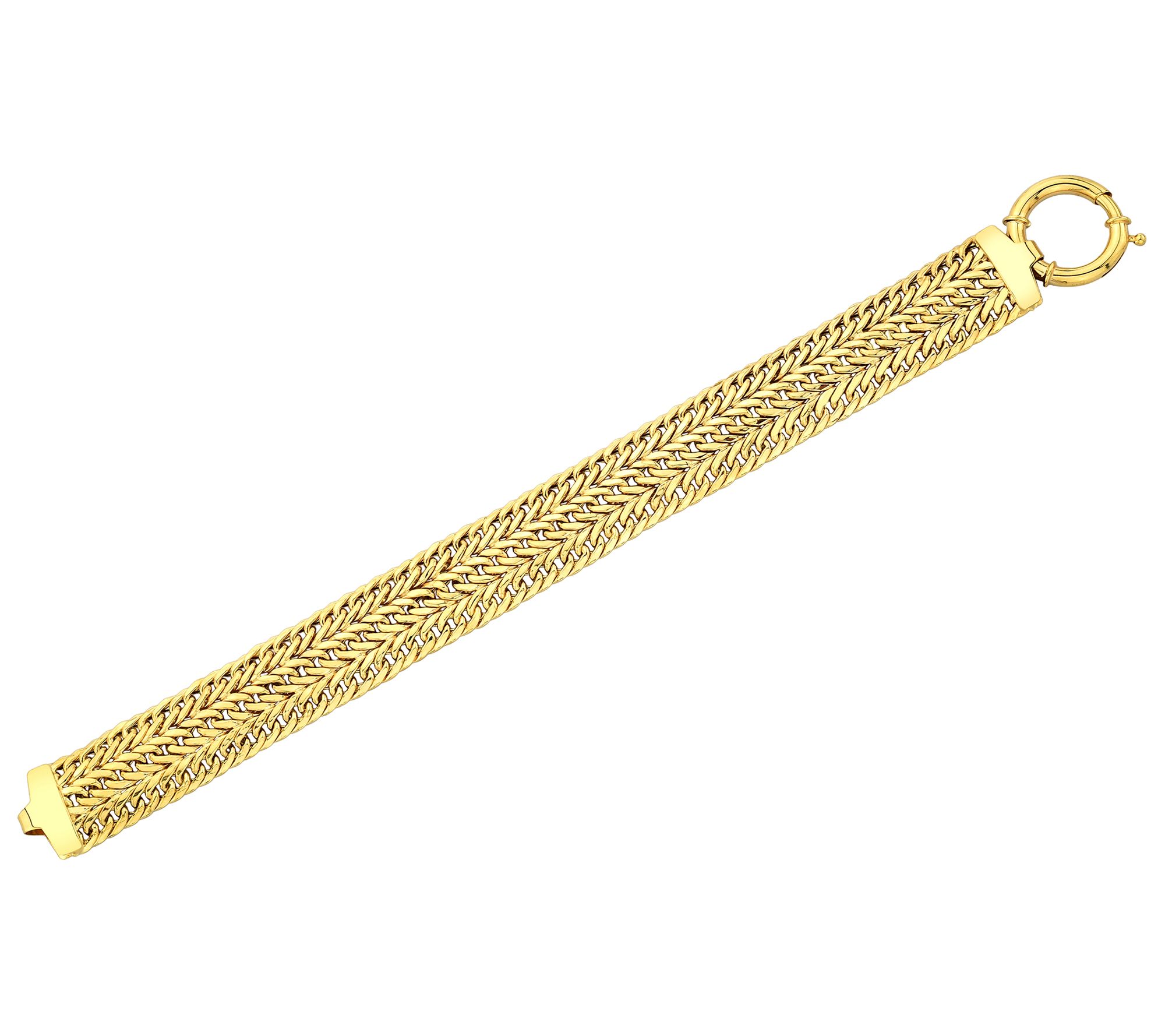 Adorna 14K Gold Multi-Row Curb Link Bracelet