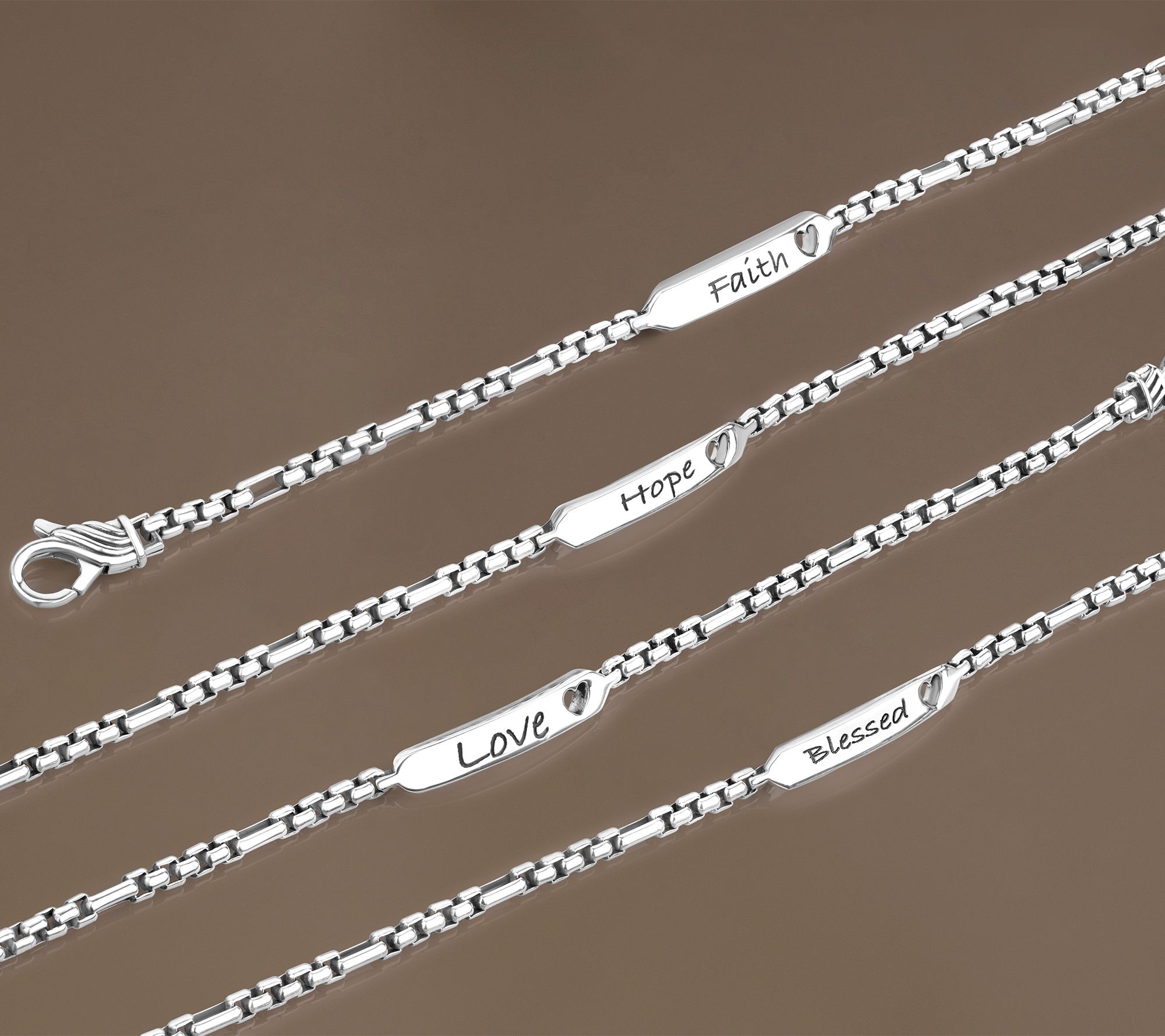 Christian James by Scott Grimes Sterling Silver Message Luciano Bracelet 9.0g