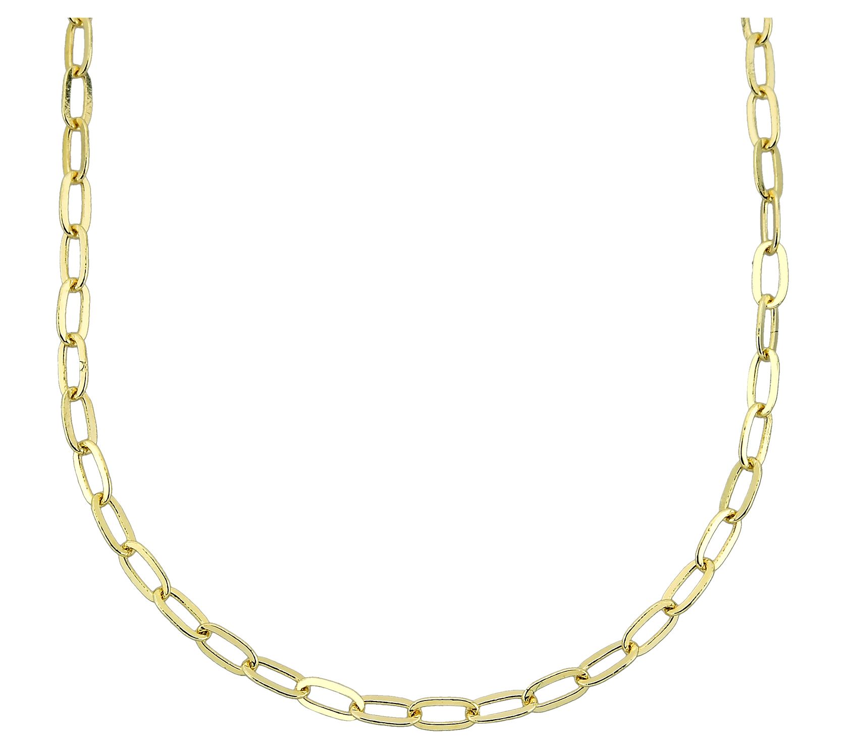 Adorna 14K Gold 1.25mm Solid Paperclip Chain Necklace