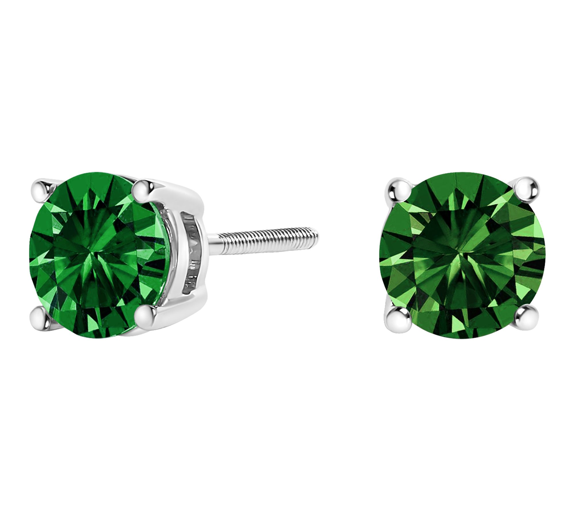 Haus of Brilliance 1.00 cttw Green Lab Grown Earrings, 14K