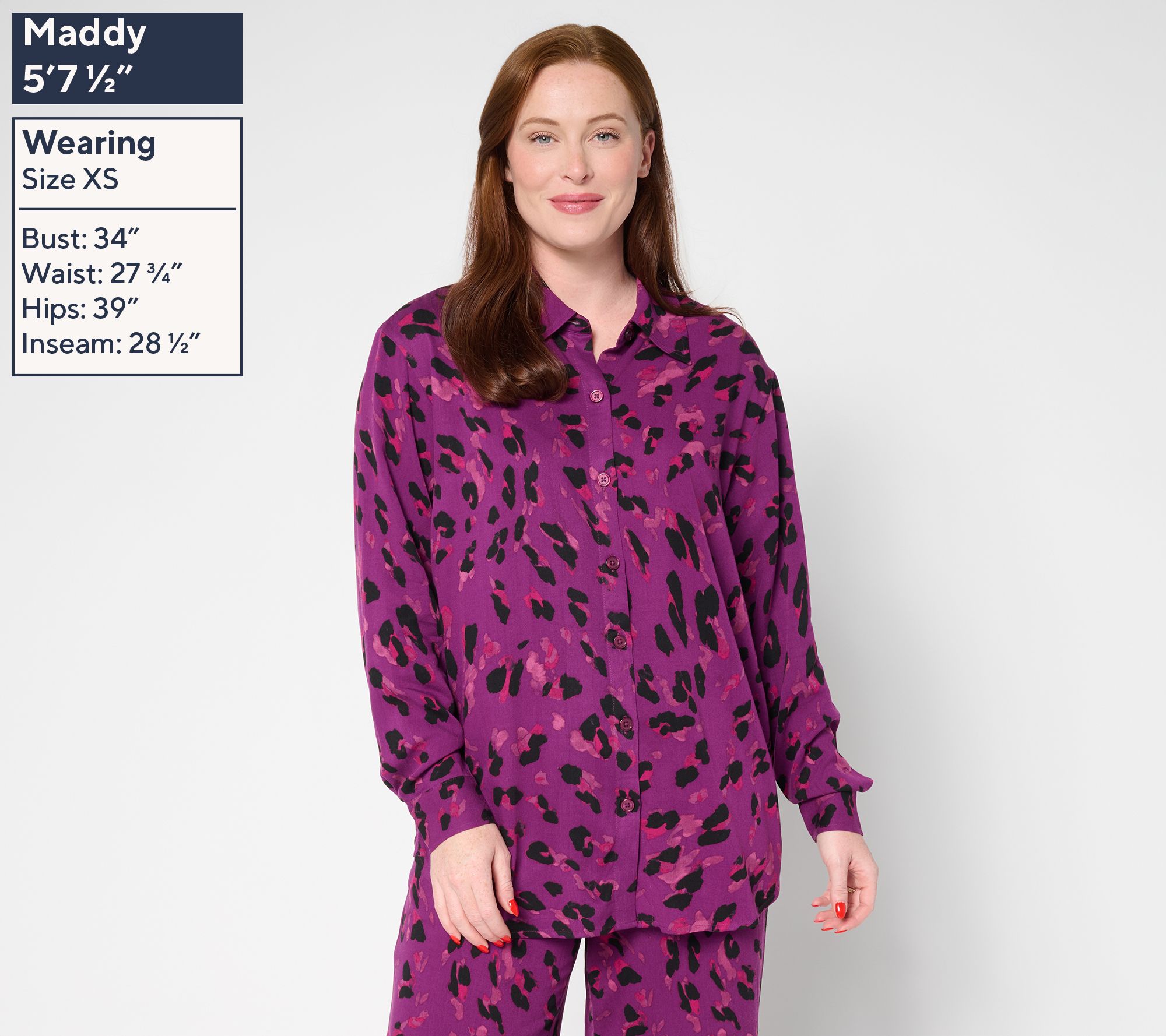 Brandis Dress Out Loud Printed Long Sleeve Blouse