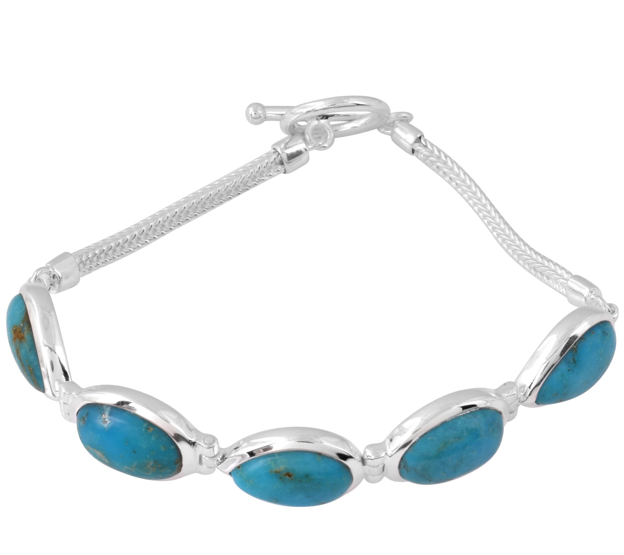 Affinity Gems Stabilized Turquoise Bracelet, Sterling Silver