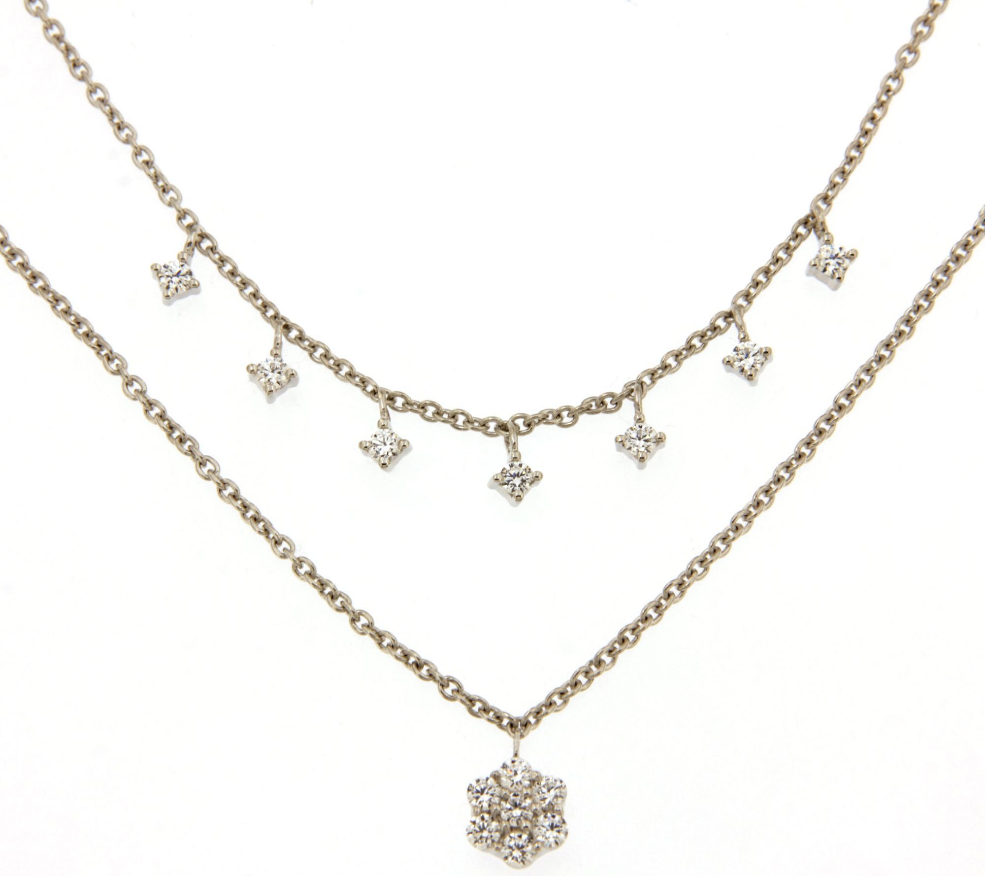 Affinity 0.50 Cttw Diamond Layered Necklace, 14 K Gold