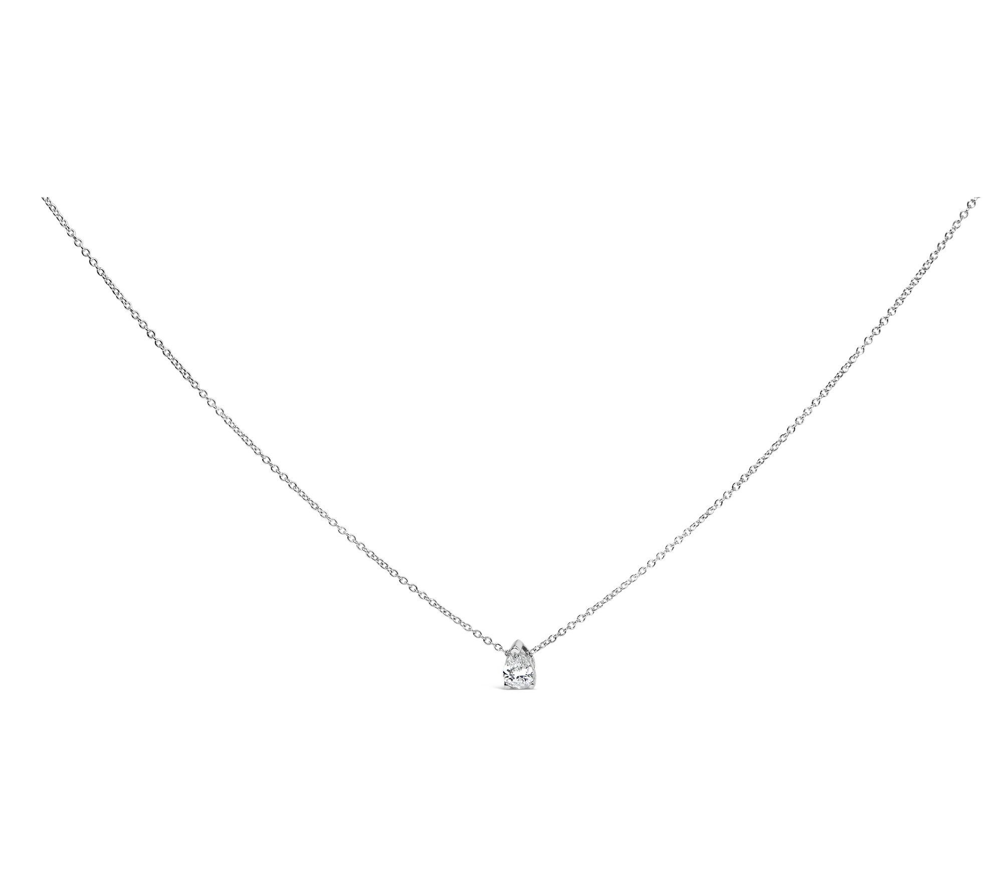 Haus of Brillia nce Lab Grown 0 .50 cttw Diamon d Necklace, 14K