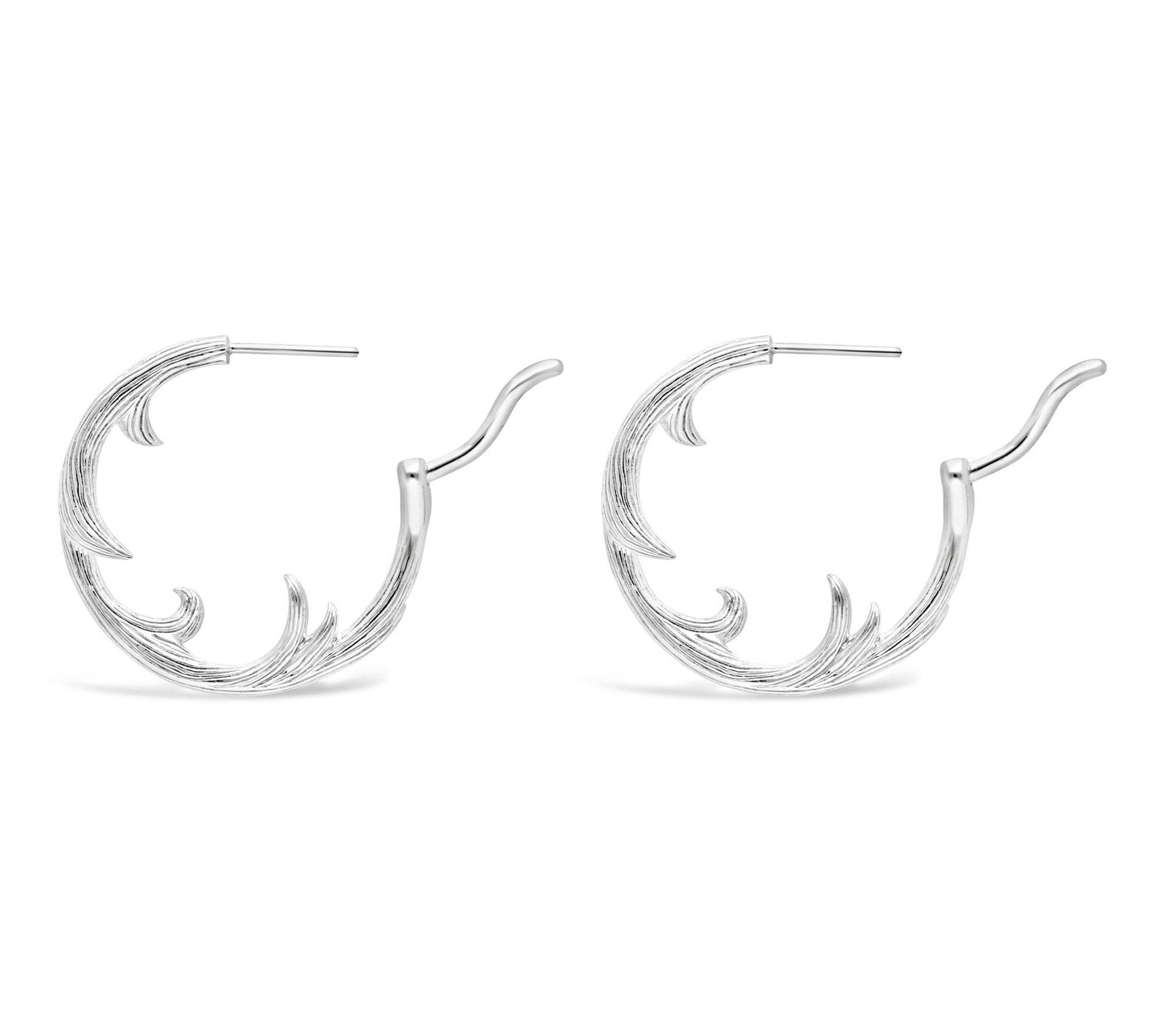 Ariva Sterling Silver Vine Hoop Earrings