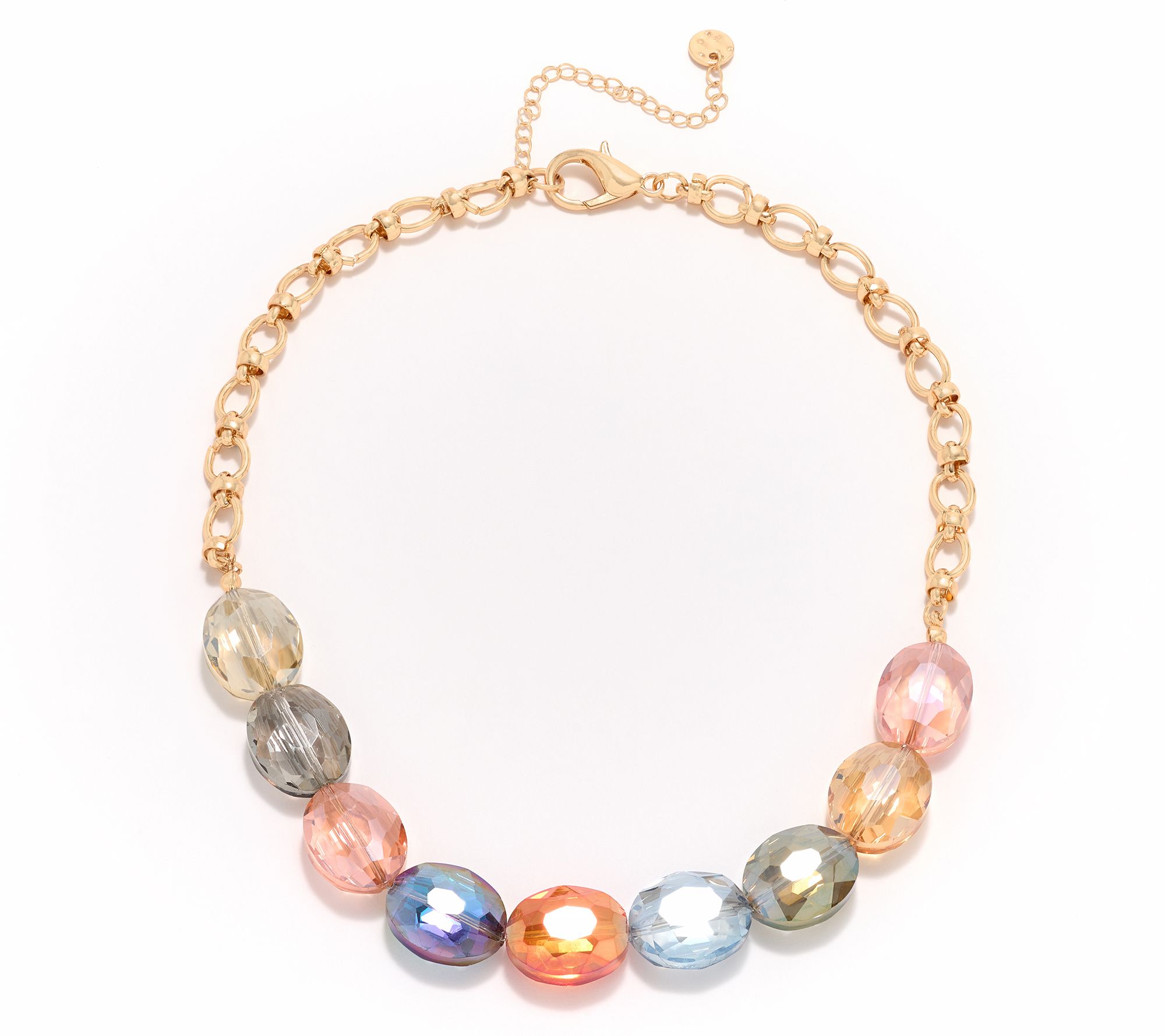 Susan Graver Faceted Oval Necklace