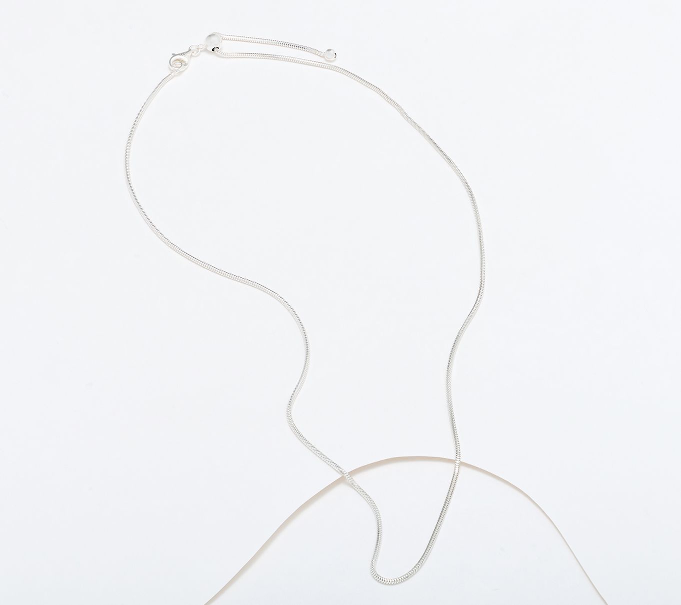 UltraFine 950 Silver Adjustable Snake Chain 24