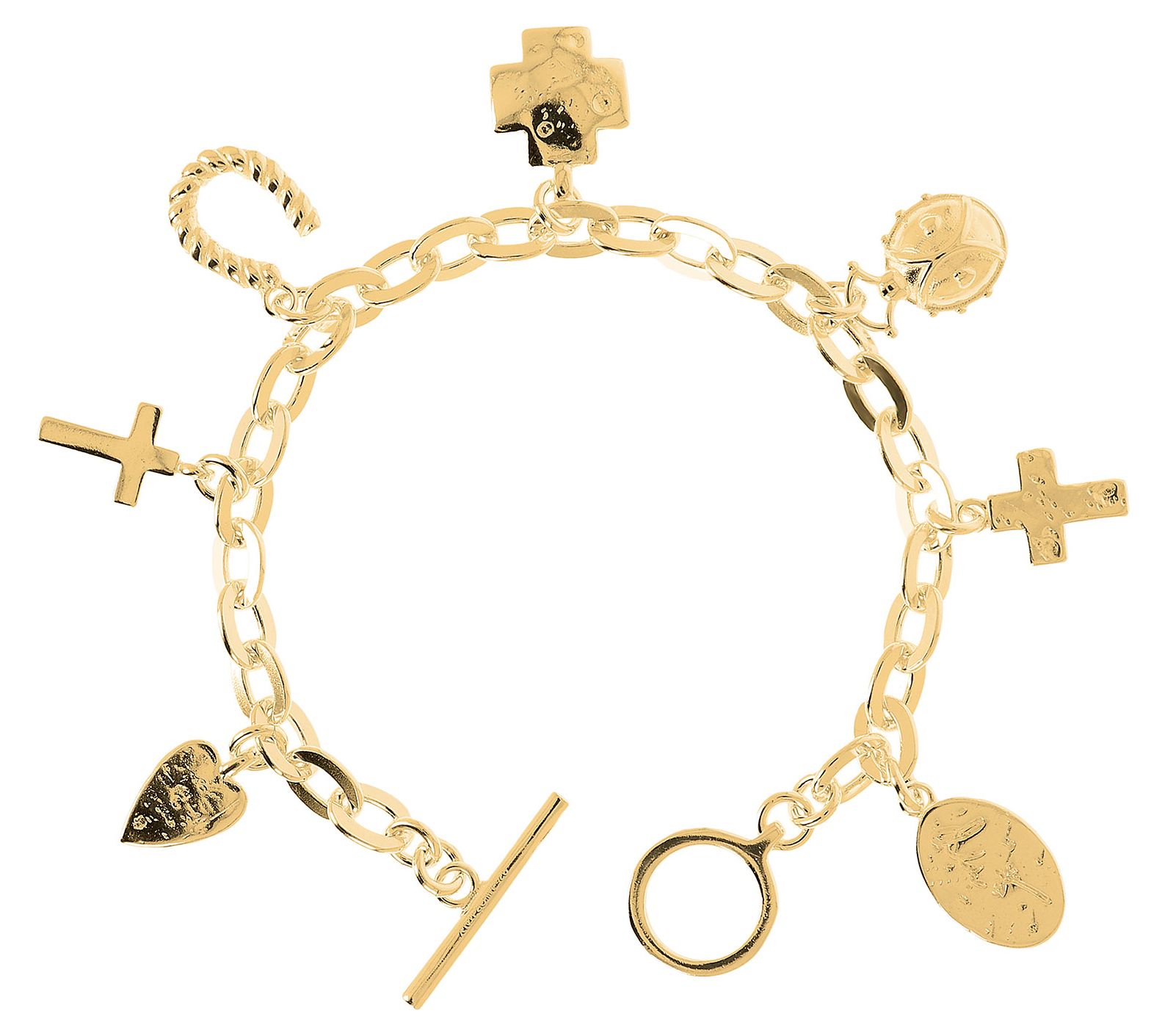 Shawn's Sterling Silver Charms of Courage Bracelet