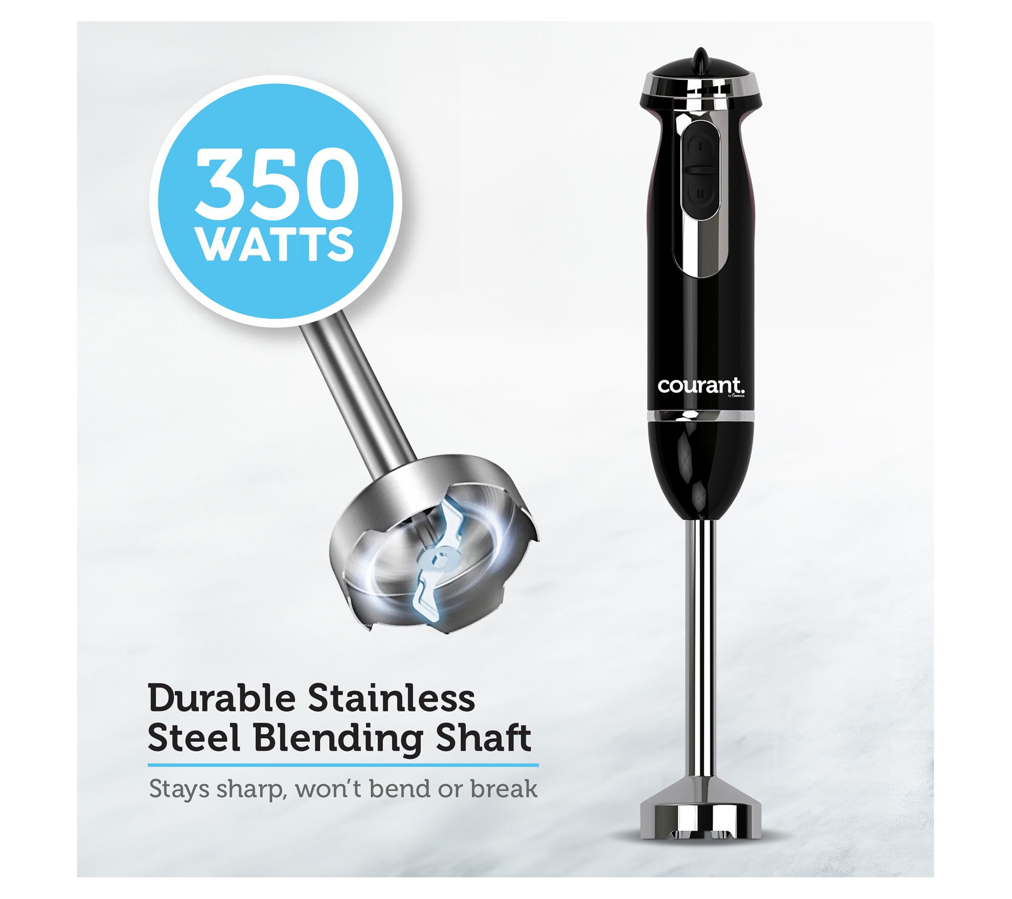 Courant 350-Watt Multifunctional Hand Blender w/ Whisk & Cup