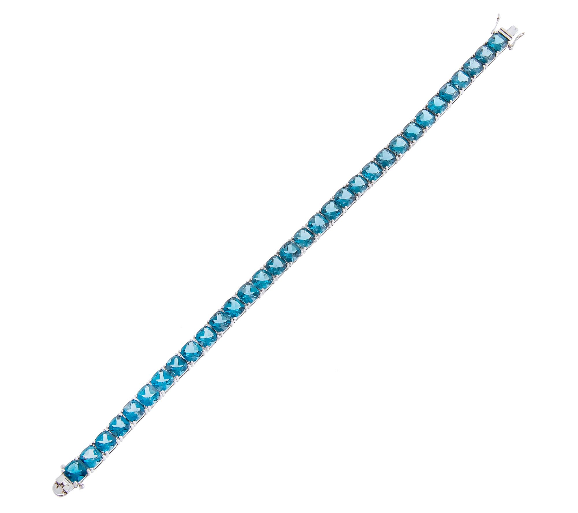 Affinity Gems Exotic Gemstone Tennis Bracelet,terling Silver