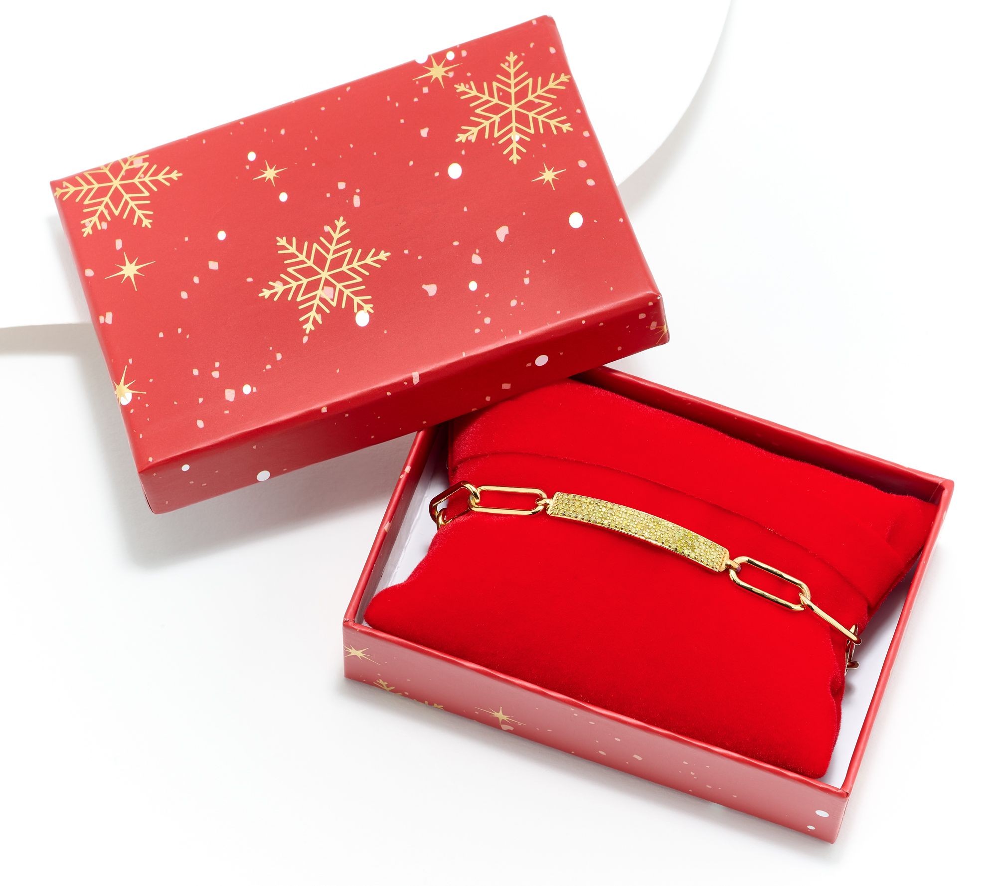 Affinity Diamonds 0.5 cttw Bar Paperclip Chain Bracelet, Sterl