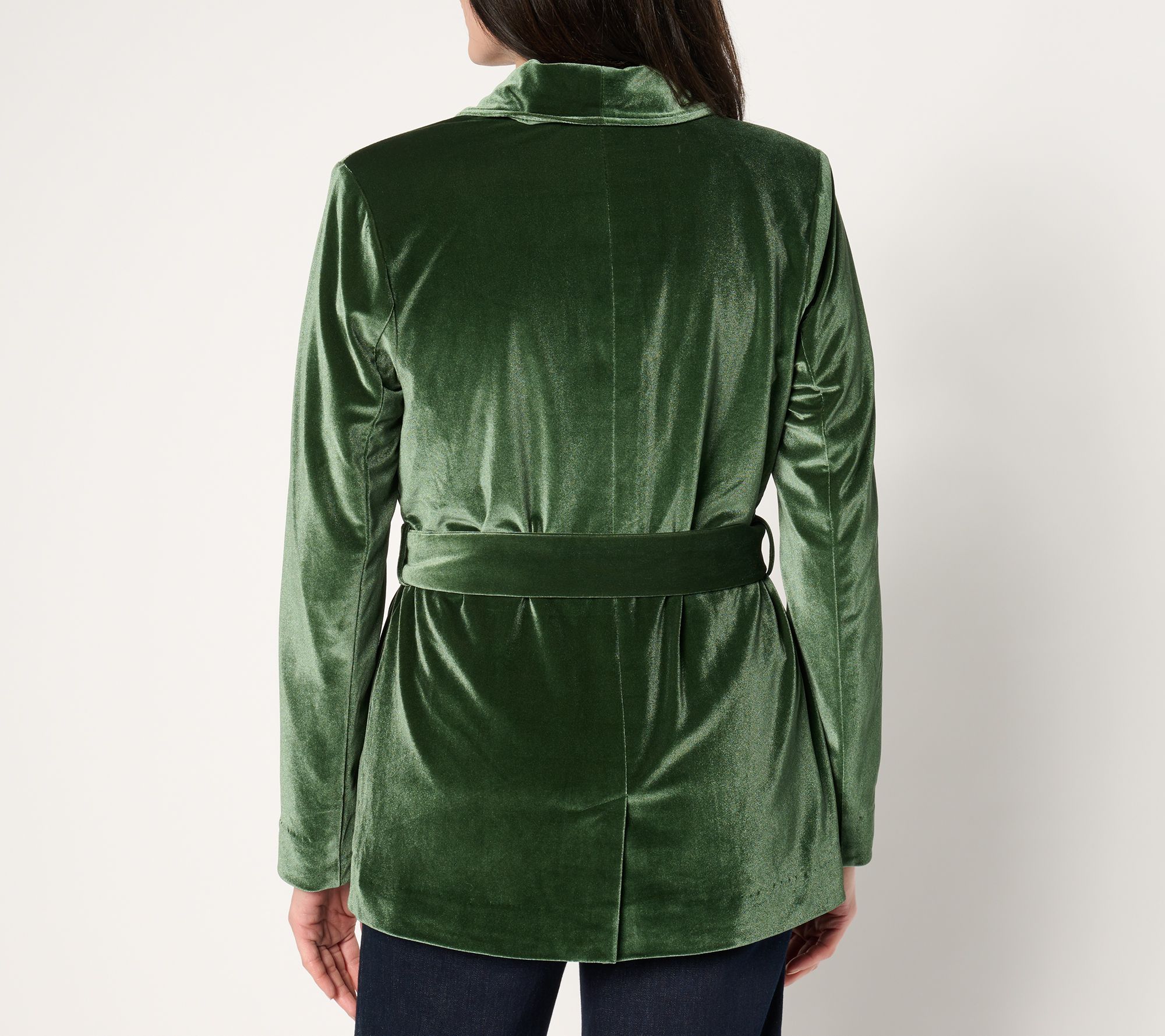 BEAUTIFUL by Lawrence Zarian The Sharon Self-Belted Velvet Blazer