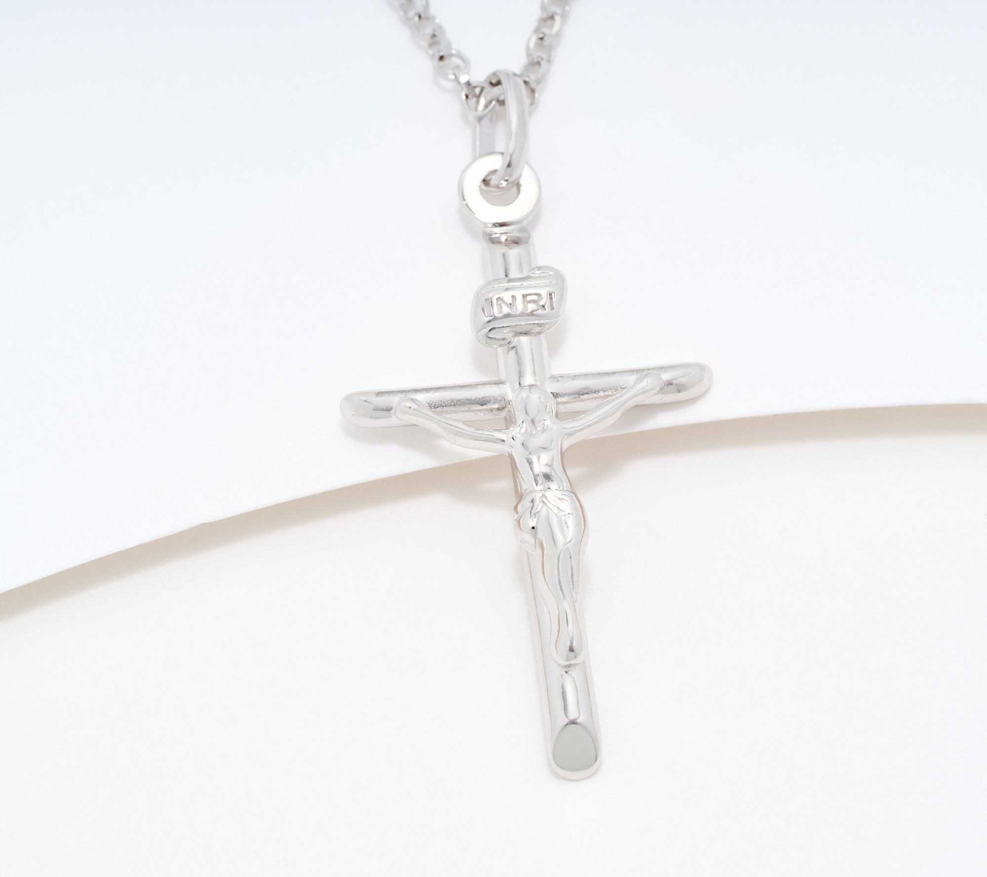 Or Paz Sterling Silver Jesus Cross Pendant Necklace