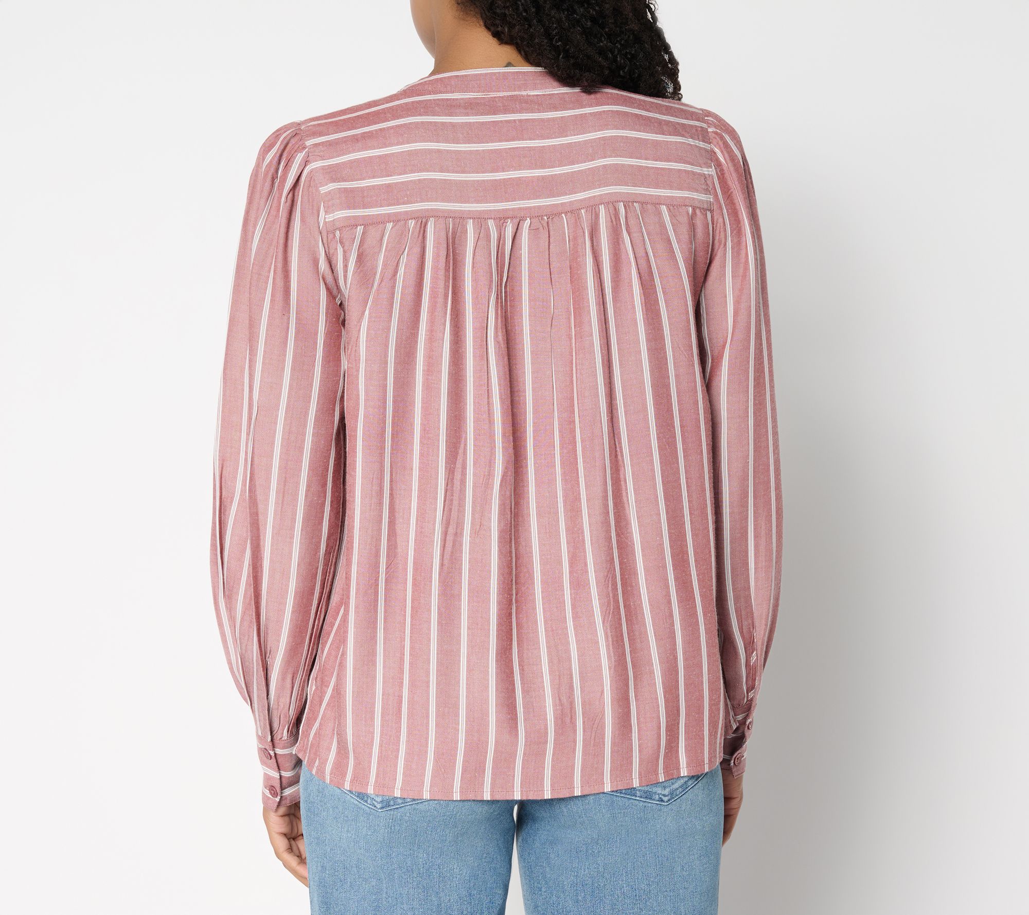 Me by Jennie Garth Goldie Yarn Dye Striped Blouse