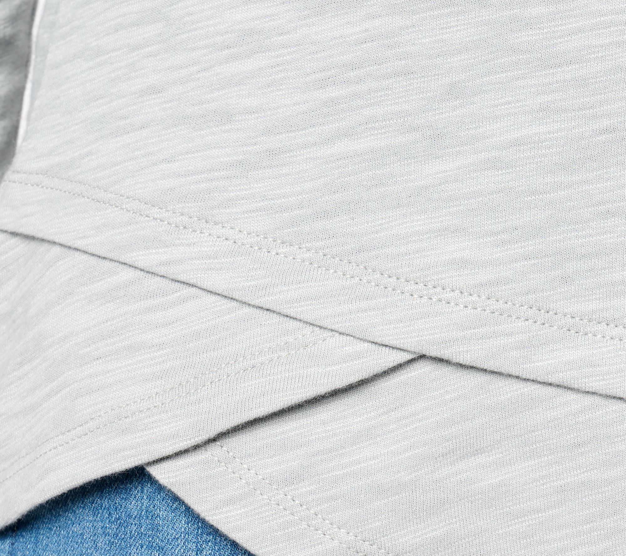 Studio Park x Amy Stran Slub Knit Long Sleeve Double Hem Top