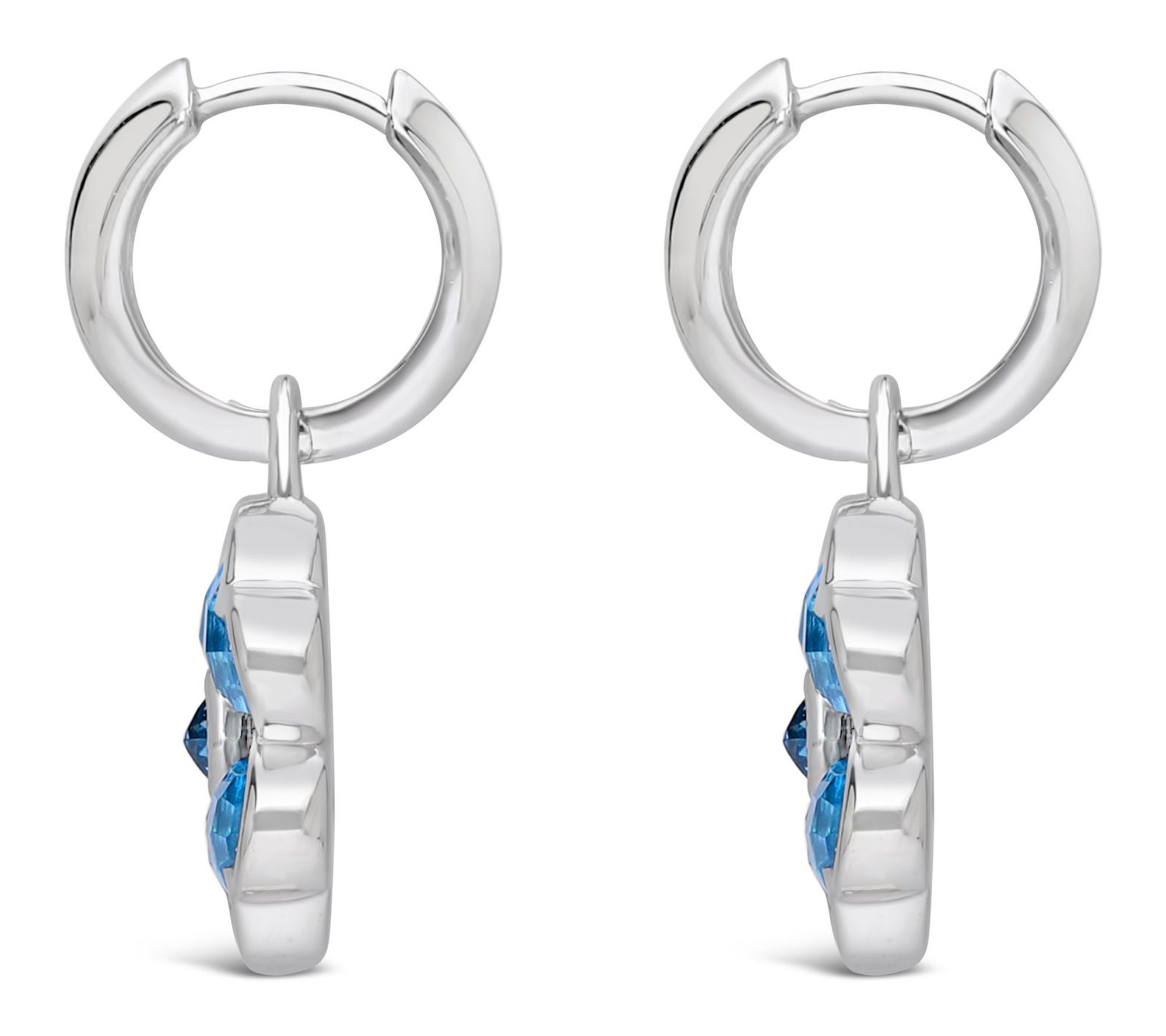 Margo Manhattan Sterling Blue Topaz Lucky in Love Earrings