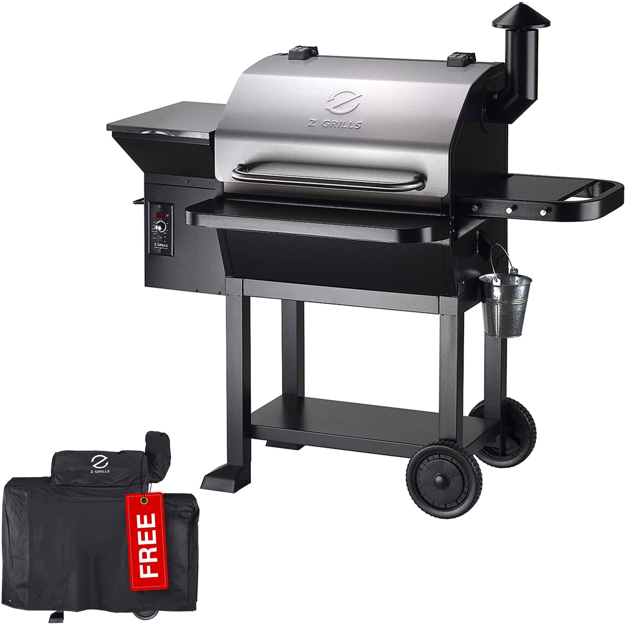 Z Grills 1060 Sq in Pellet Grill and Smoker, Stainless Steel | ZPG-10002B2E