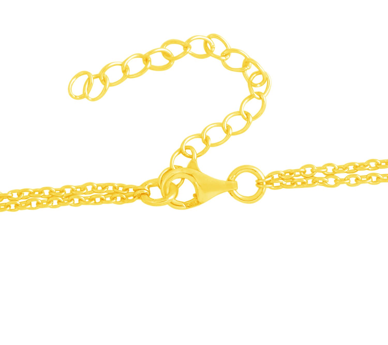 Cultured Pearl & Triangle Layered Necklace, Sterling