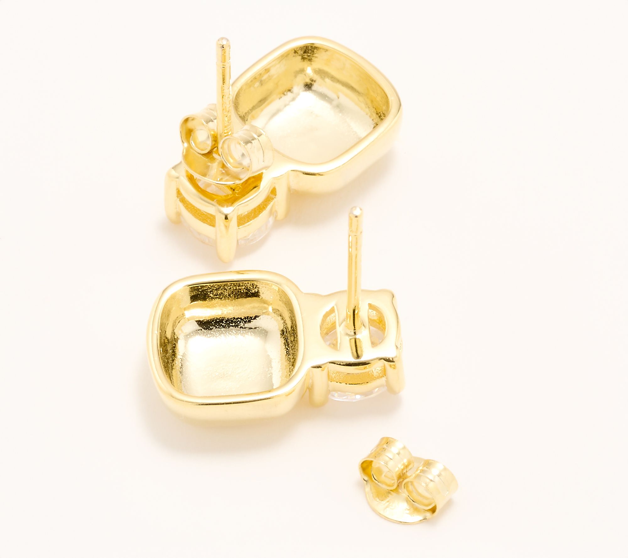 Diamonique Stud Accent Earrings, Sterling Silver Sterling