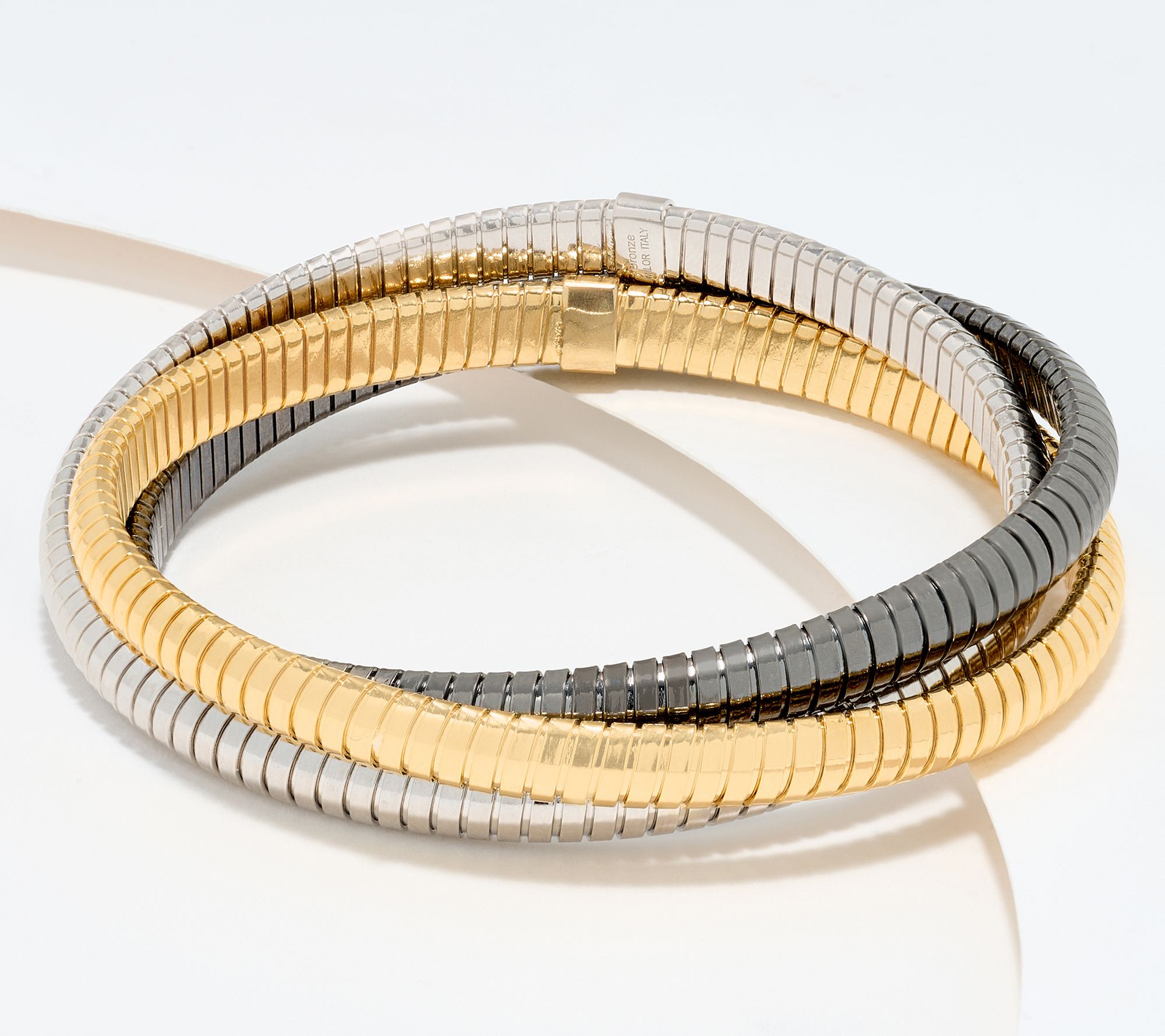 David Markstein Bronze Three Strand Slip-On Tubogas Bracelet