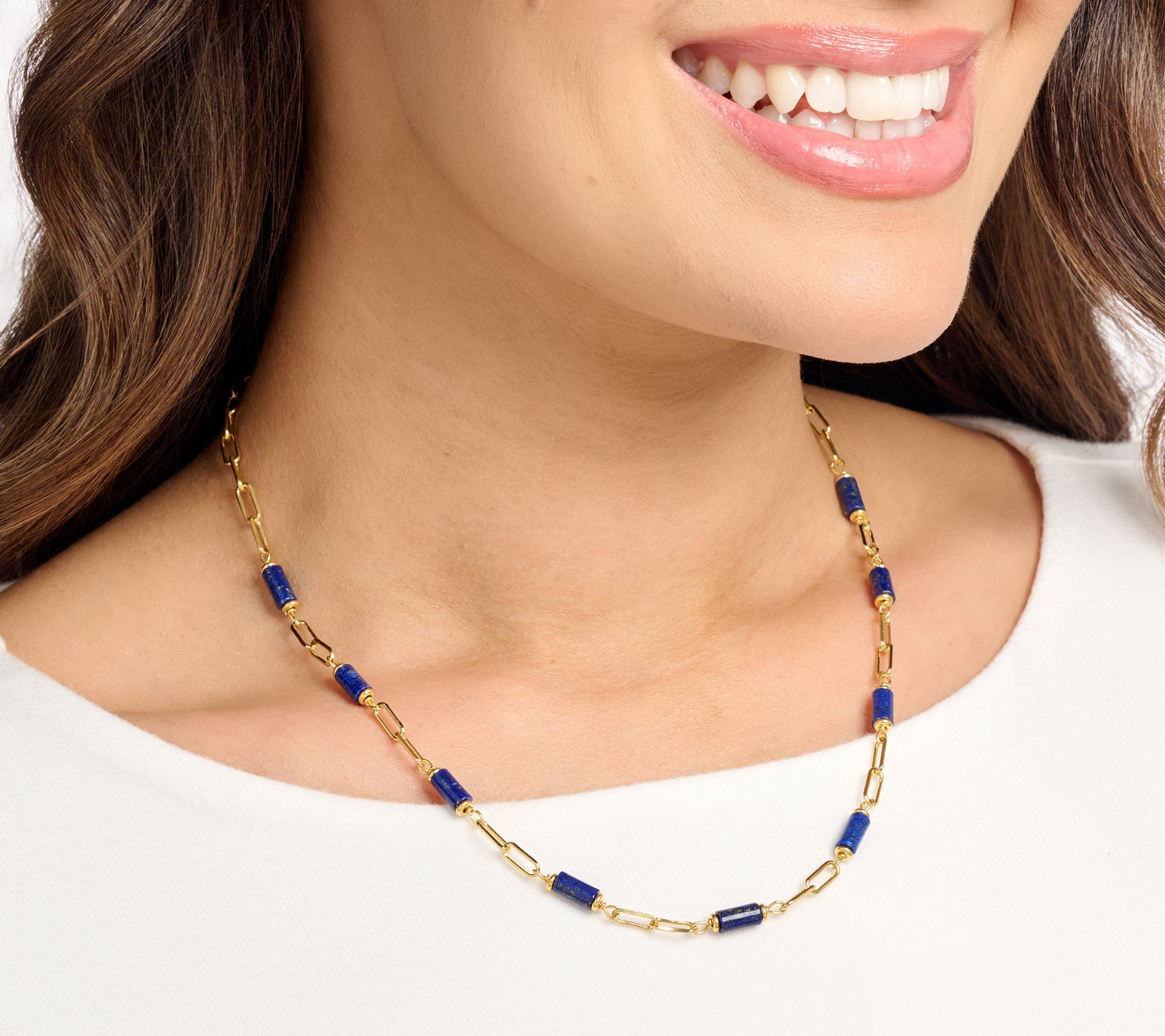 David Markstein Bronze Gemstone Station Paperclip 18