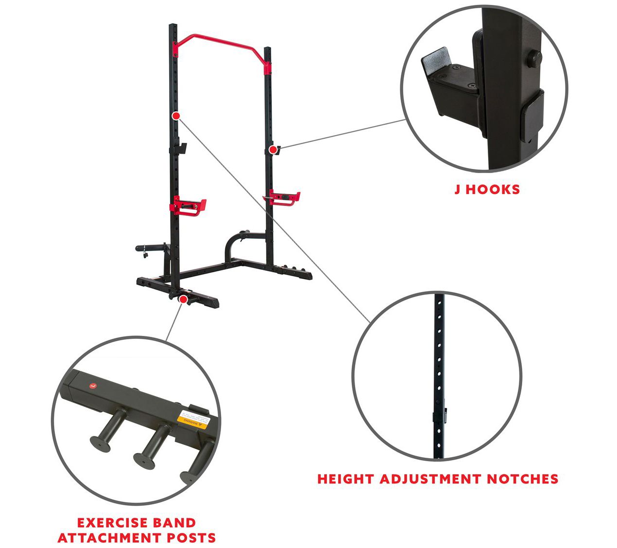 Sunny Health & Fitness Power Zone Squat Stand SF-XF9931