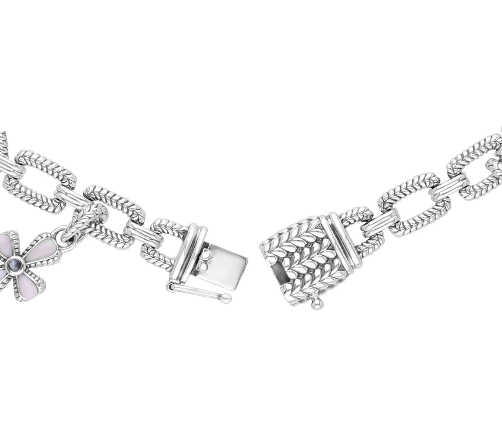 Tiffany Kay Studio Sterling Gemstone Cross Charm Bracelet