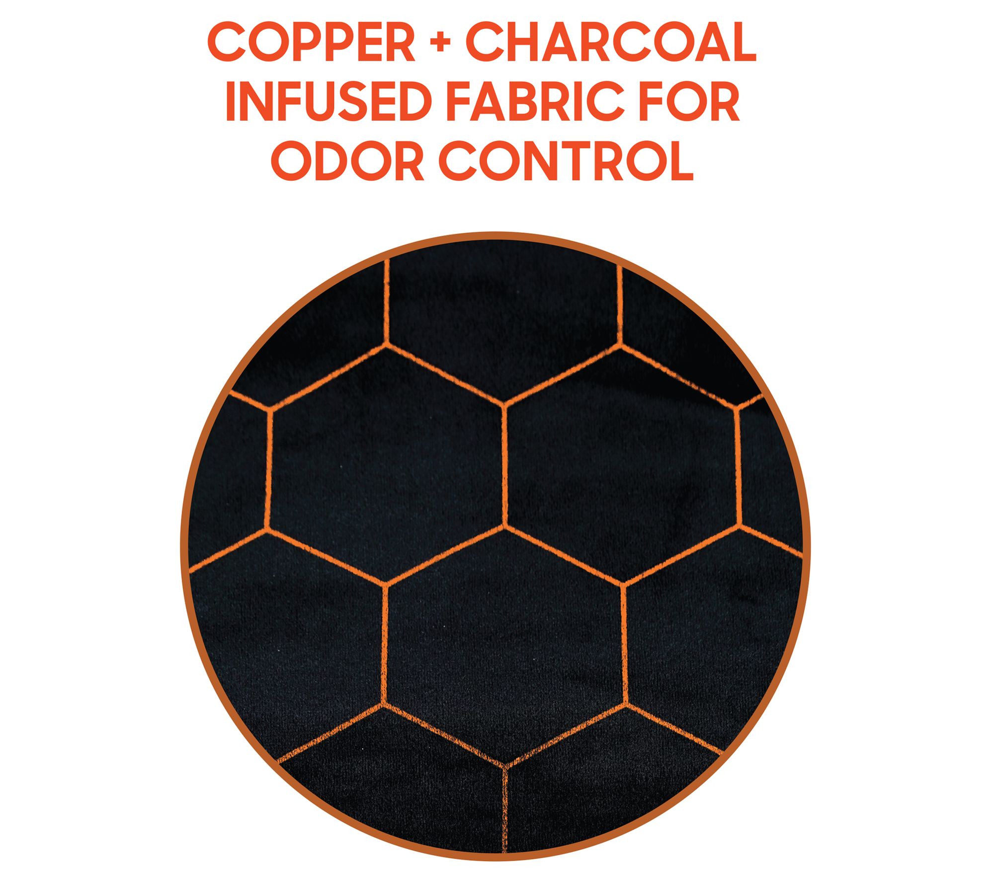 Sharper Image Calming Heat Copper & Charcoal Contour Pad