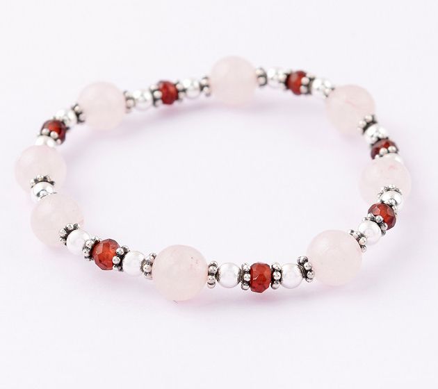 Artisan Crafted Sterling Silver Gemstone Bead Bracelet